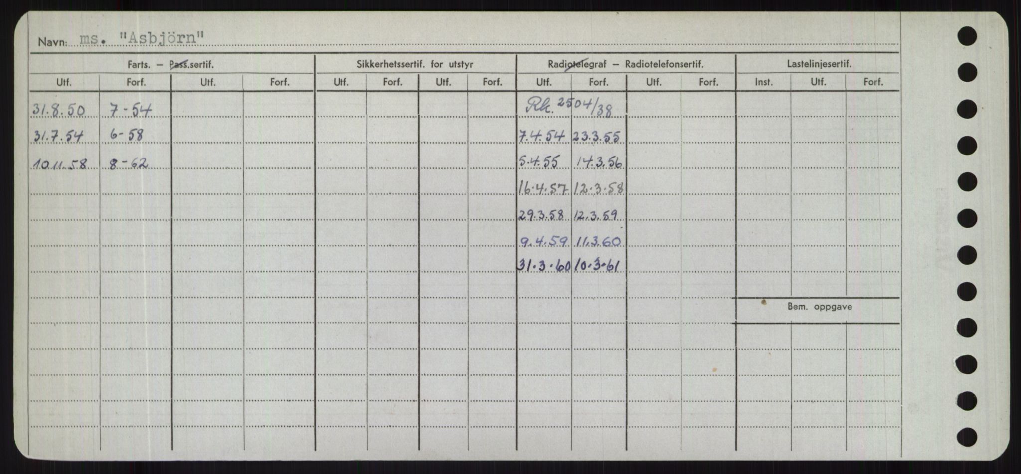 Sjøfartsdirektoratet med forløpere, Skipsmålingen, AV/RA-S-1627/H/Hd/L0002: Fartøy, Apa-Axe, s. 238
