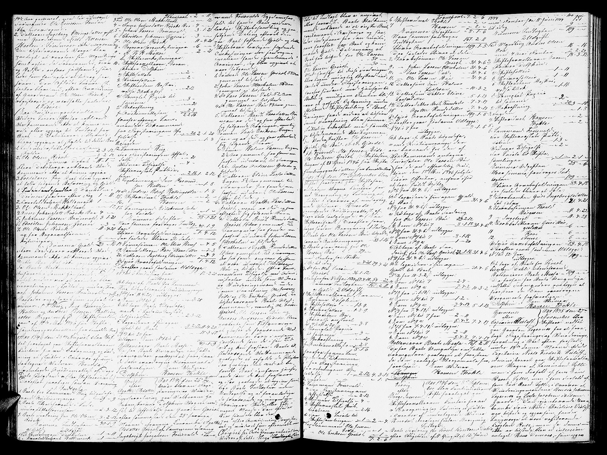 Romsdal sorenskriveri, AV/SAT-A-4149/1/3/3A/L0019: Skifteutlodnings Protokoll 5, 1844-1859, s. 151