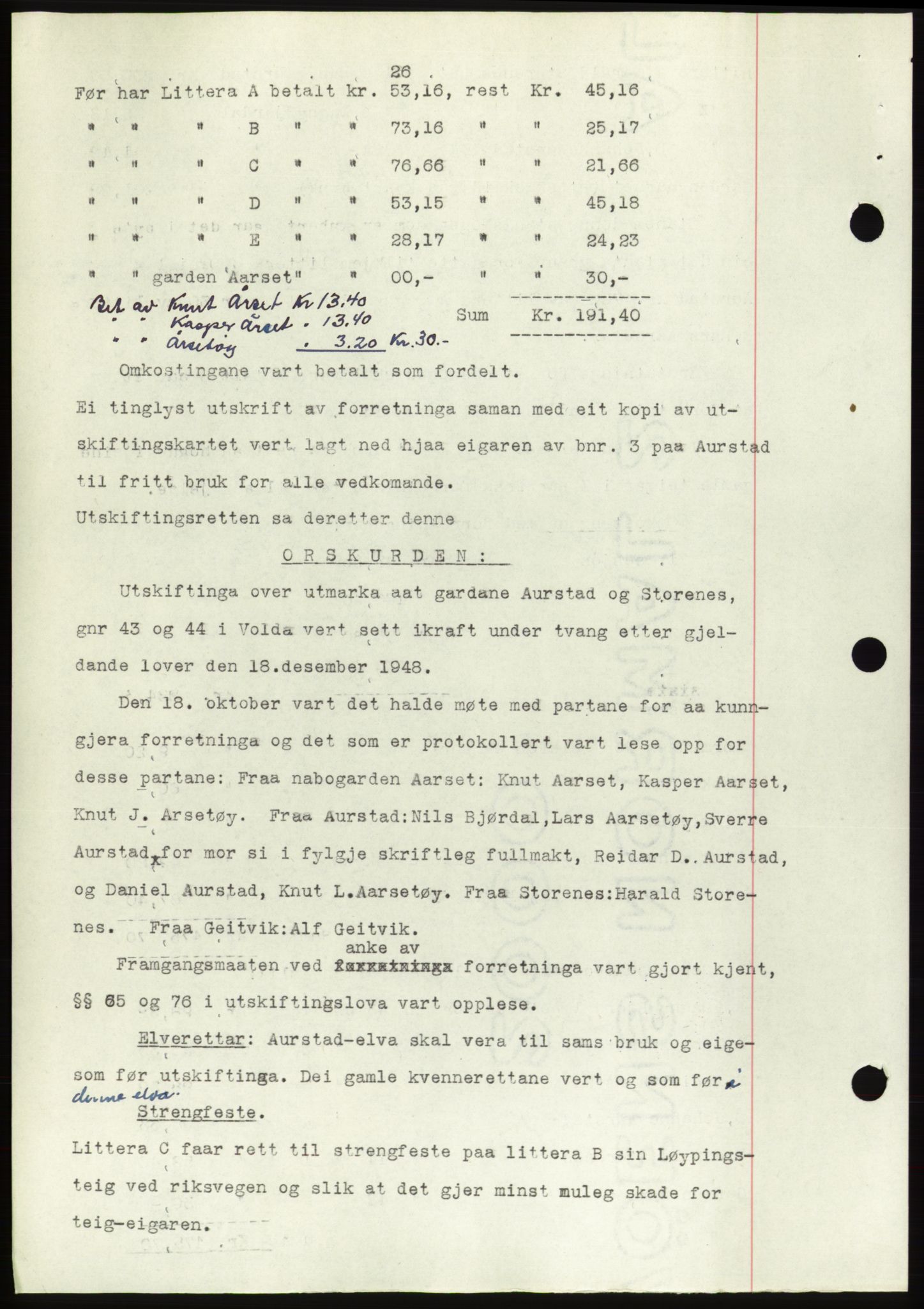 Søre Sunnmøre sorenskriveri, AV/SAT-A-4122/1/2/2C/L0083: Pantebok nr. 9A, 1948-1949, Dagboknr: 59/1949