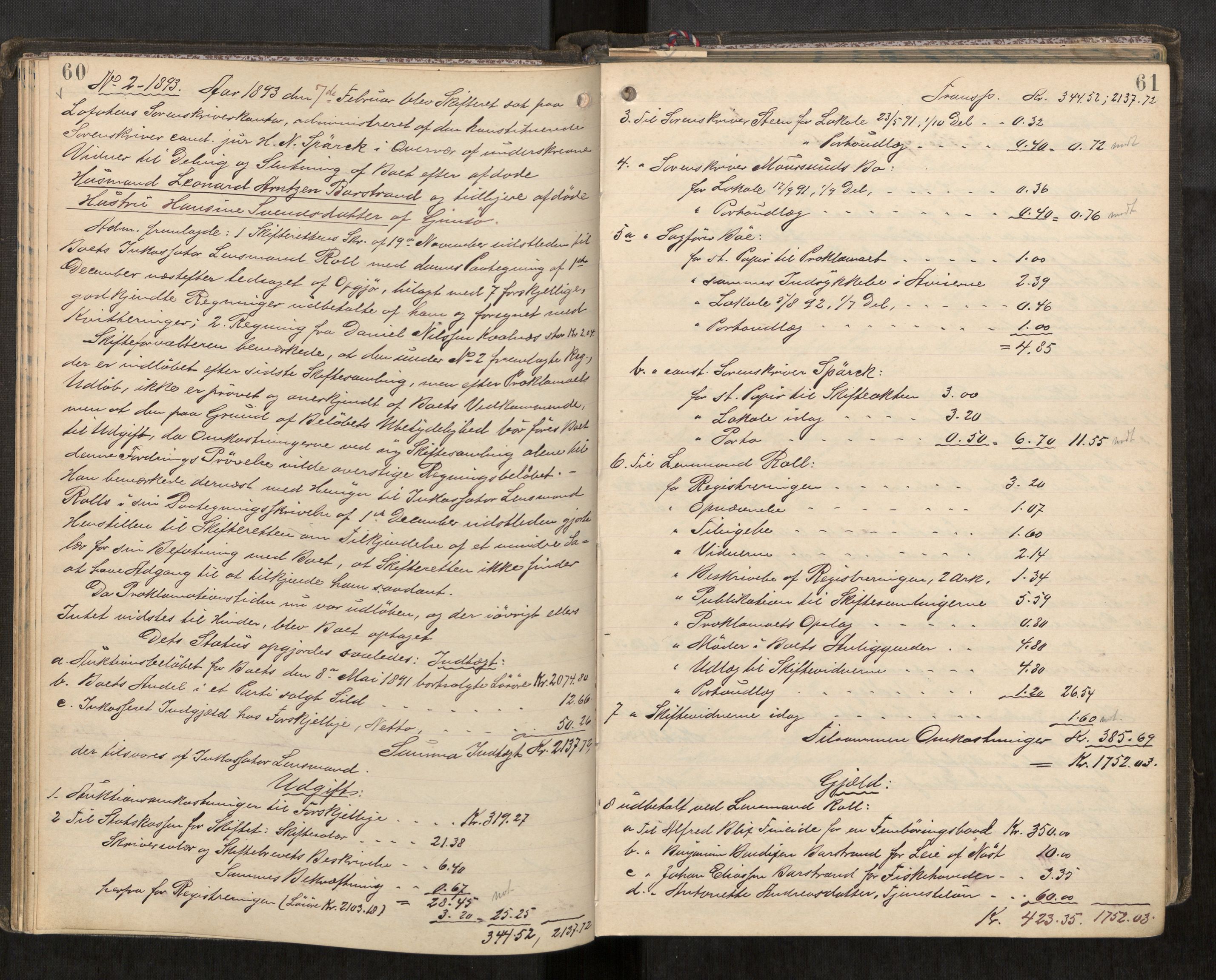 Lofoten sorenskriveri, AV/SAT-A-0017/1/3/3A/L0005: Skifteprotokoll, 1892-1897, s. 60-61