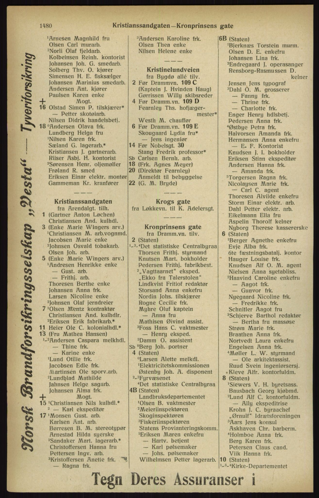 Kristiania/Oslo adressebok, PUBL/-, 1916, s. 1480