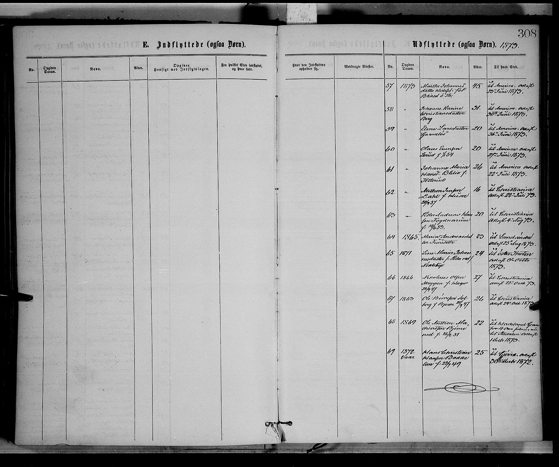 Vestre Toten prestekontor, SAH/PREST-108/H/Ha/Haa/L0008: Ministerialbok nr. 8, 1870-1877, s. 308