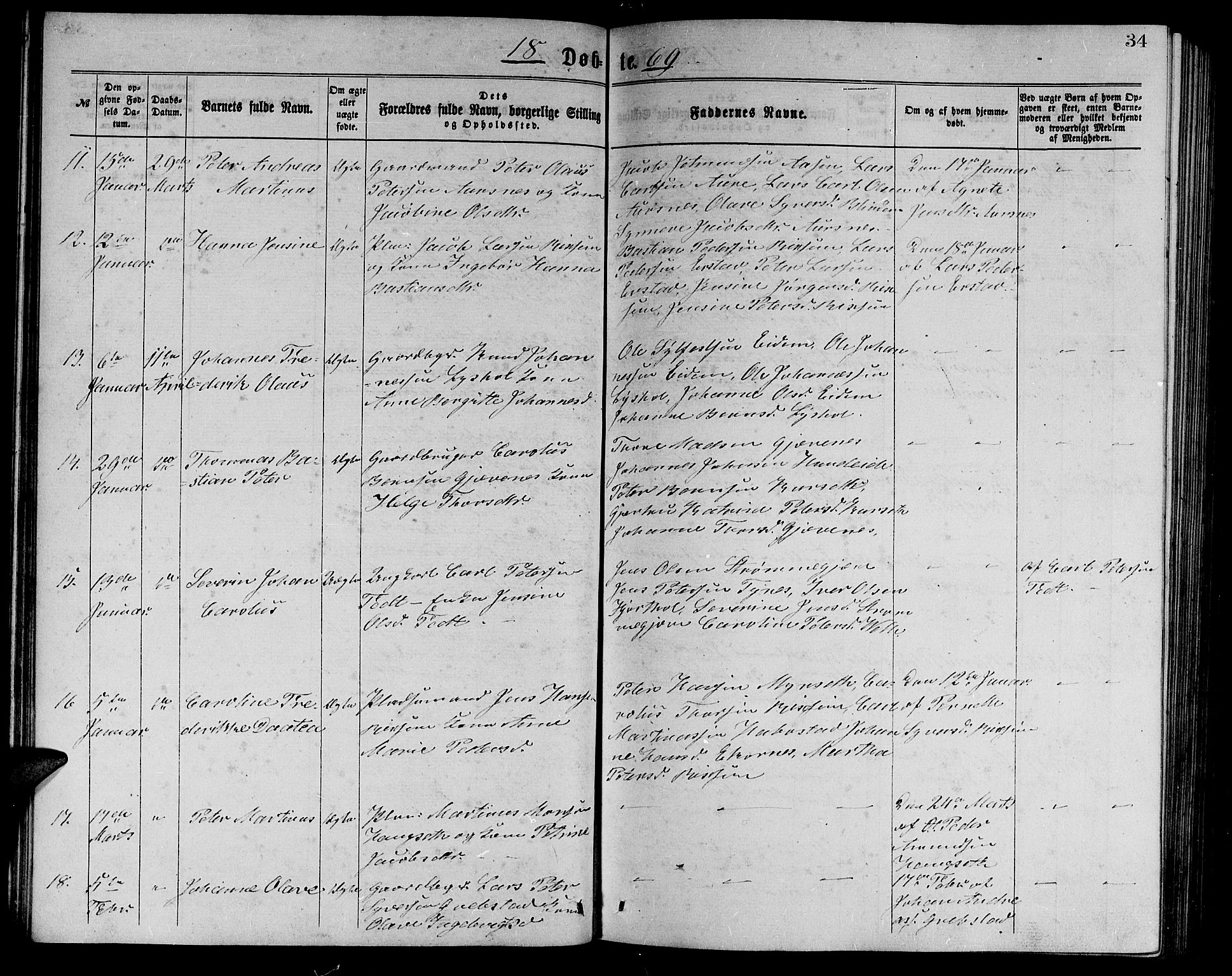 Ministerialprotokoller, klokkerbøker og fødselsregistre - Møre og Romsdal, AV/SAT-A-1454/523/L0338: Klokkerbok nr. 523C01, 1865-1877, s. 34