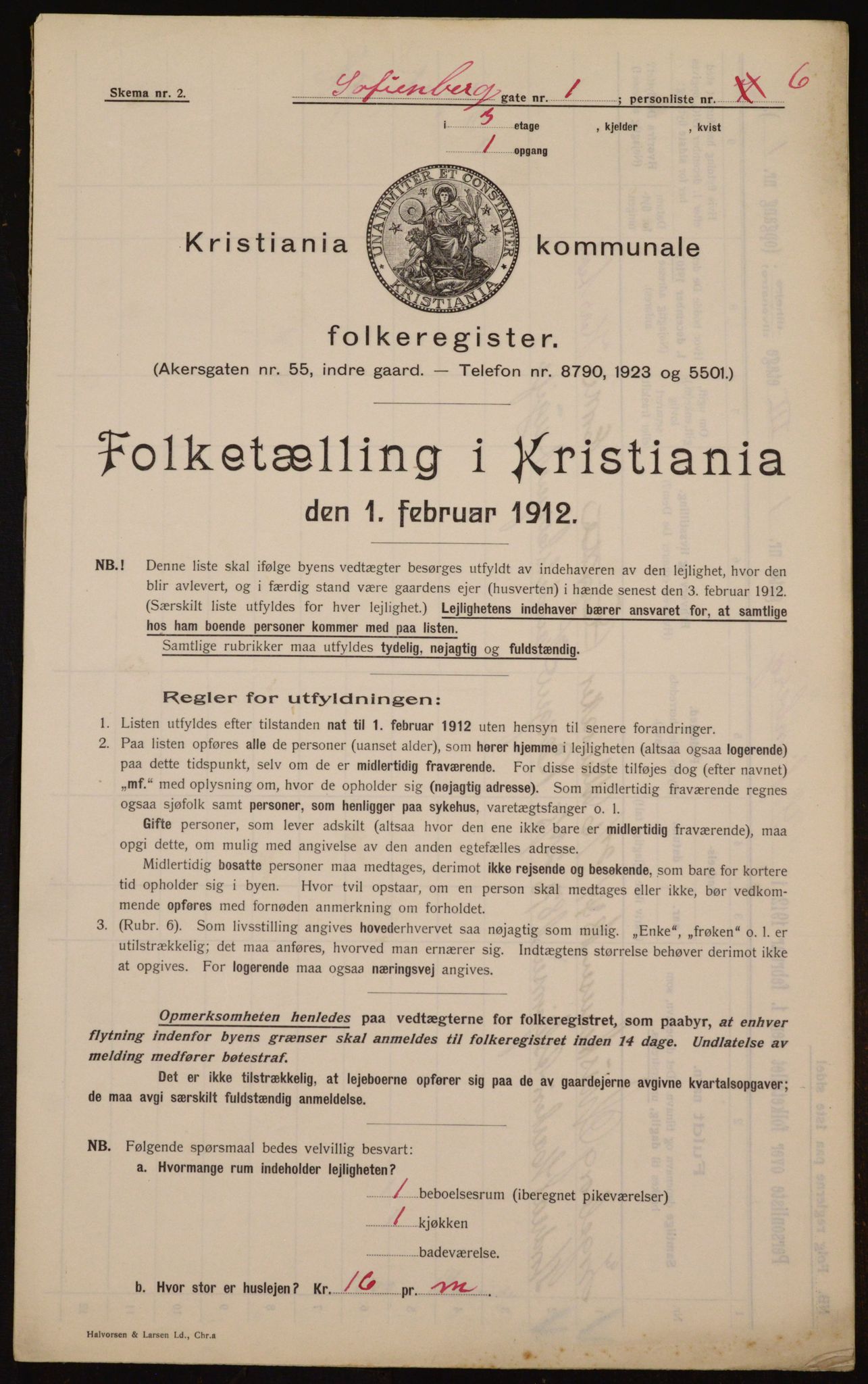 OBA, Kommunal folketelling 1.2.1912 for Kristiania, 1912, s. 98428