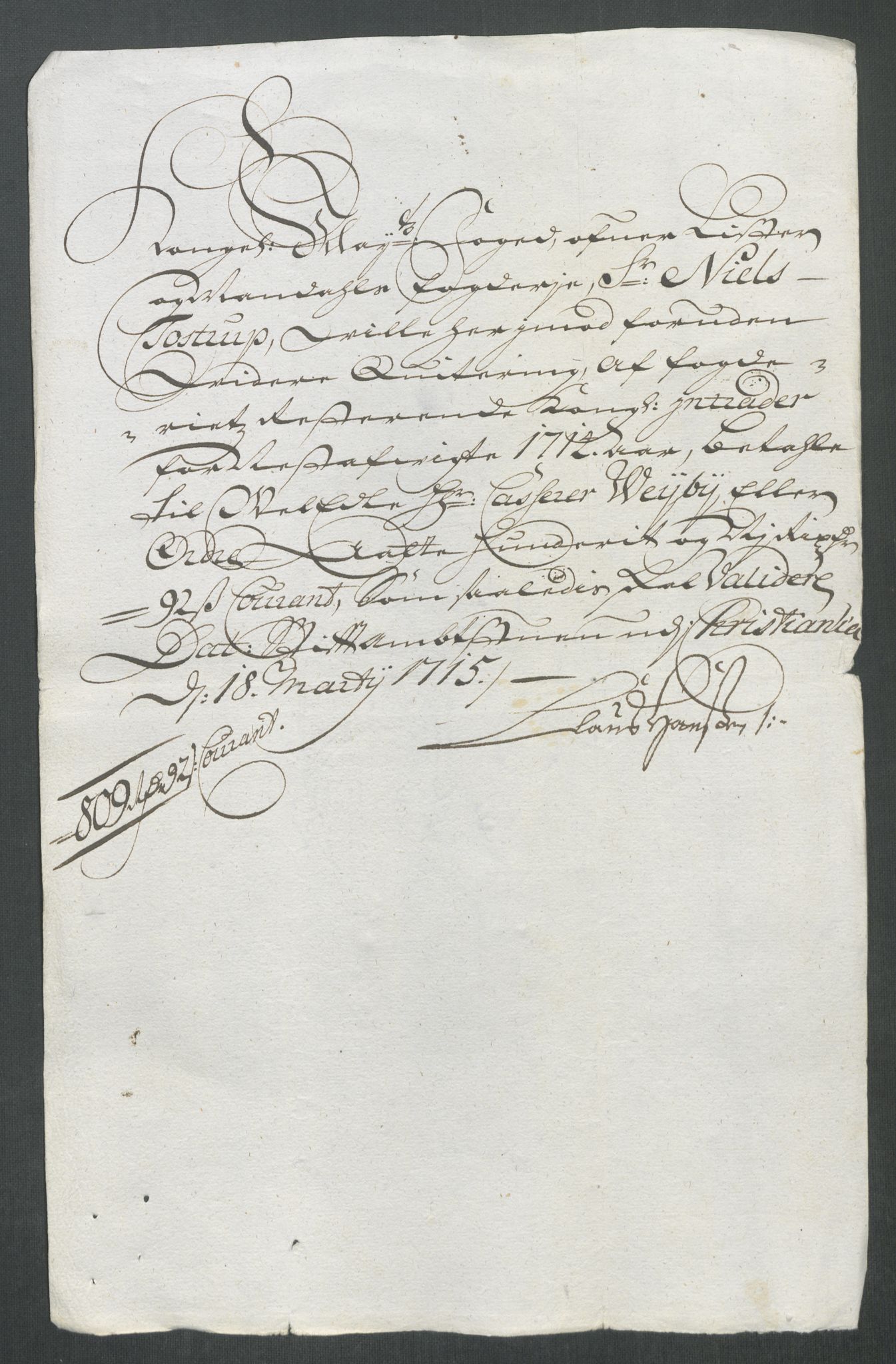 Rentekammeret inntil 1814, Reviderte regnskaper, Fogderegnskap, AV/RA-EA-4092/R43/L2559: Fogderegnskap Lista og Mandal, 1715, s. 398