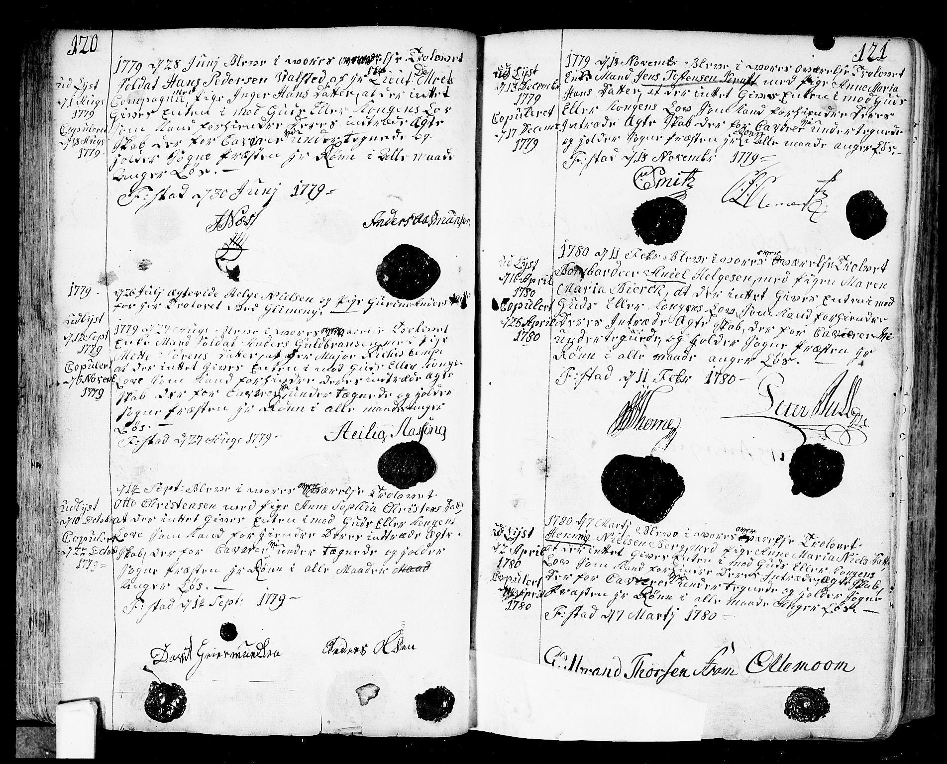 Fredrikstad prestekontor Kirkebøker, AV/SAO-A-11082/F/Fa/L0002: Ministerialbok nr. 2, 1750-1804, s. 120-121