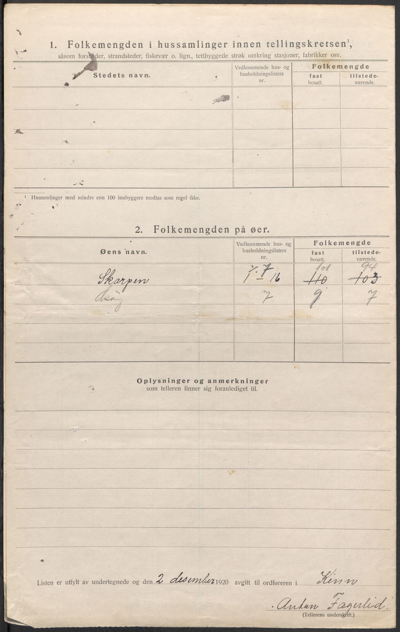 SAB, Folketelling 1920 for 1437 Kinn herred, 1920, s. 46