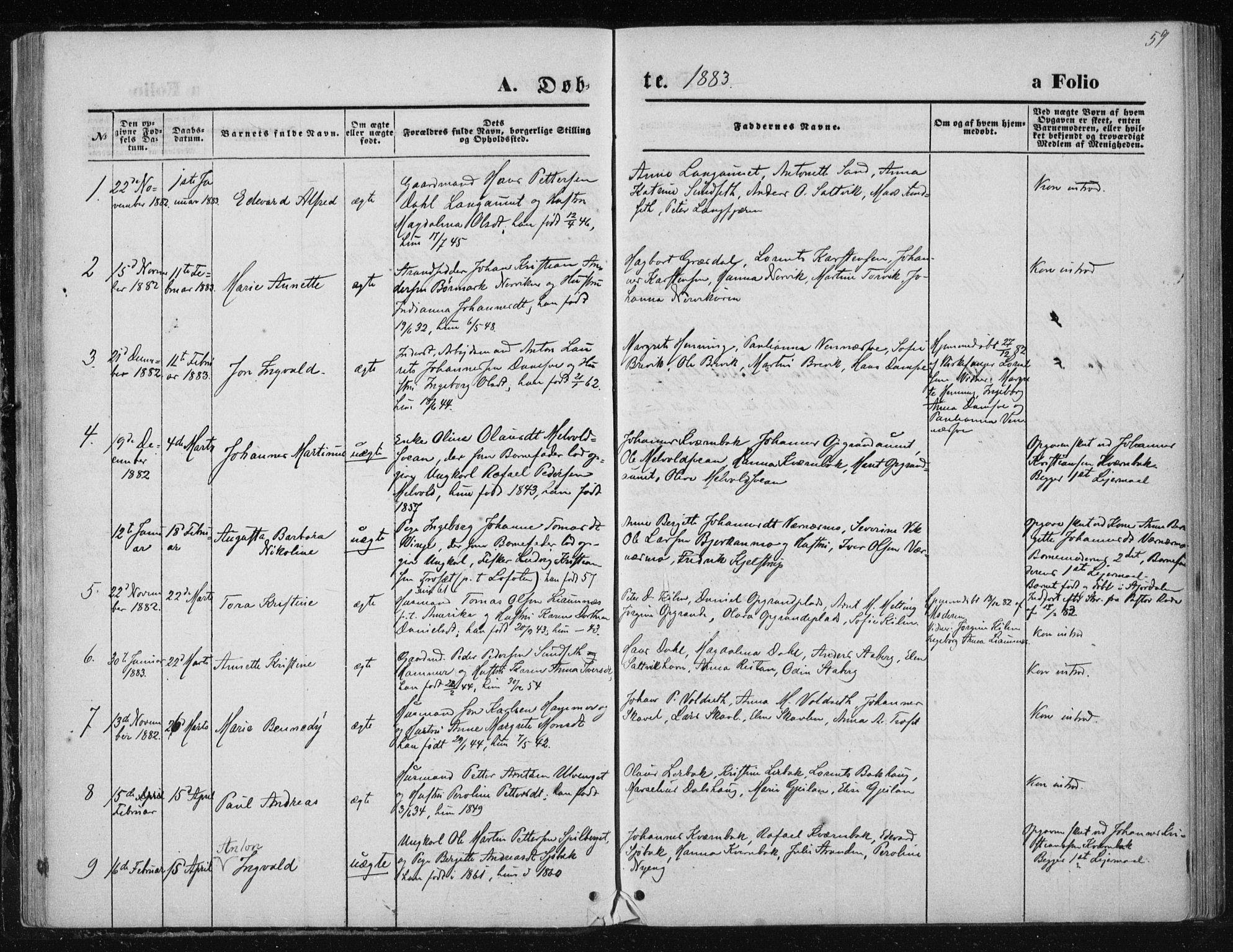 Ministerialprotokoller, klokkerbøker og fødselsregistre - Nord-Trøndelag, AV/SAT-A-1458/733/L0324: Ministerialbok nr. 733A03, 1870-1883, s. 59