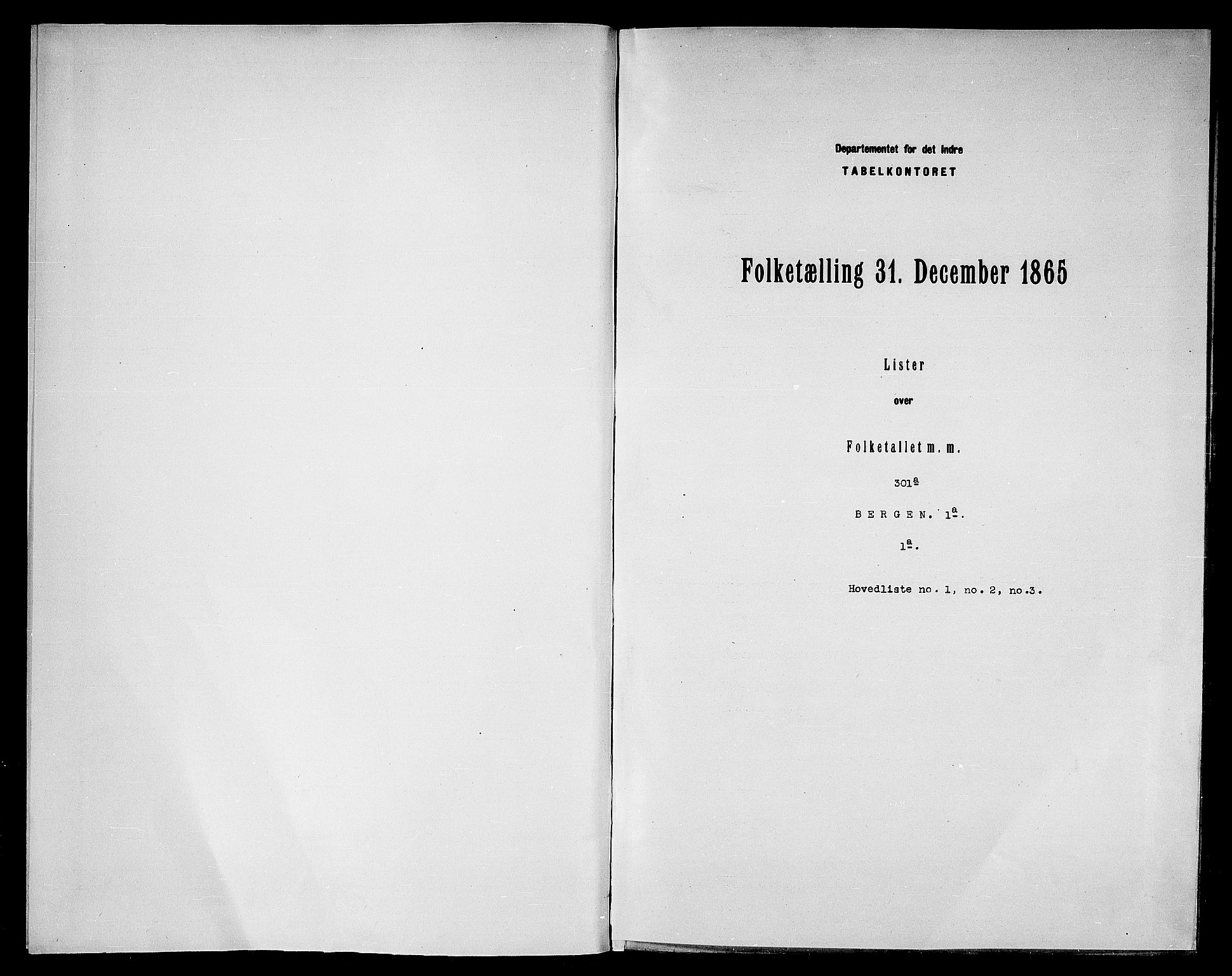 RA, Folketelling 1865 for 1301 Bergen kjøpstad, 1865, s. 3