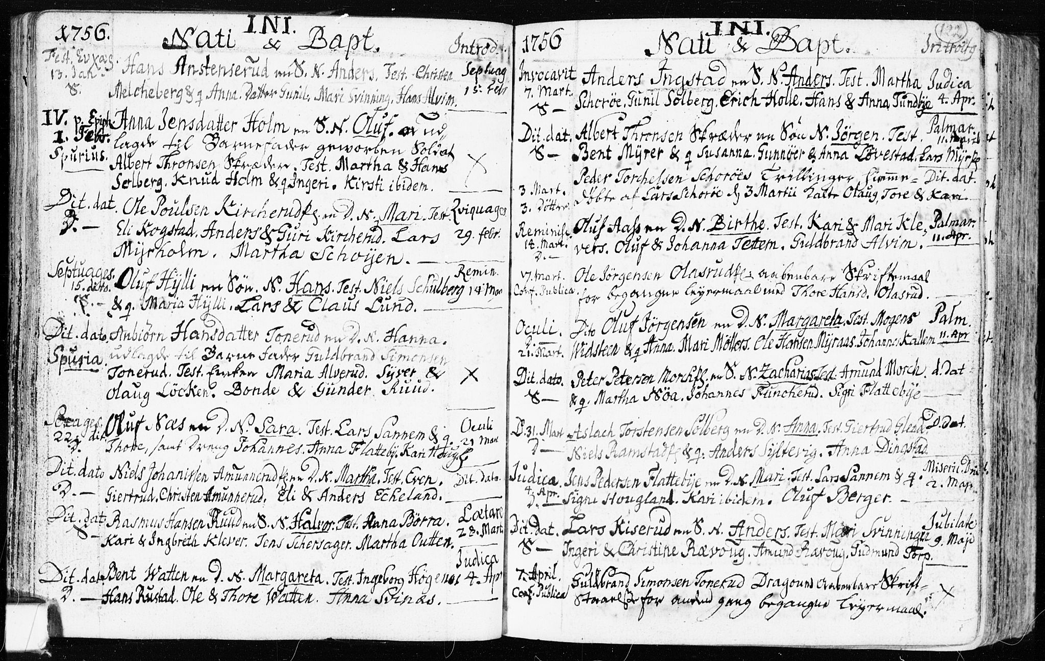 Spydeberg prestekontor Kirkebøker, SAO/A-10924/F/Fa/L0002: Ministerialbok nr. I 2, 1739-1780, s. 122