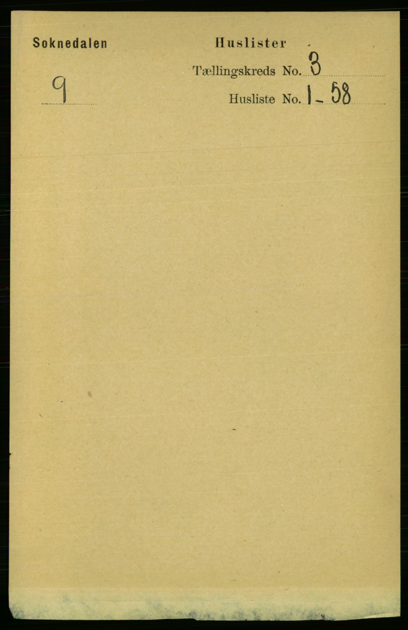 RA, Folketelling 1891 for 1649 Soknedal herred, 1891, s. 1095