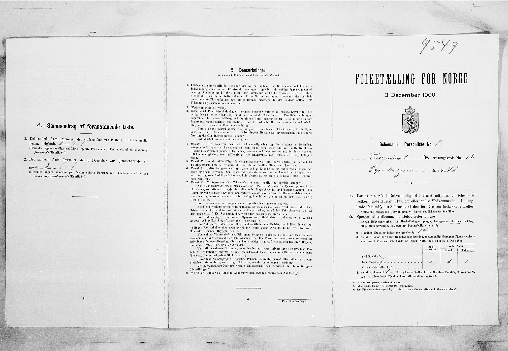 SAKO, Folketelling 1900 for 0805 Porsgrunn kjøpstad, 1900, s. 2324