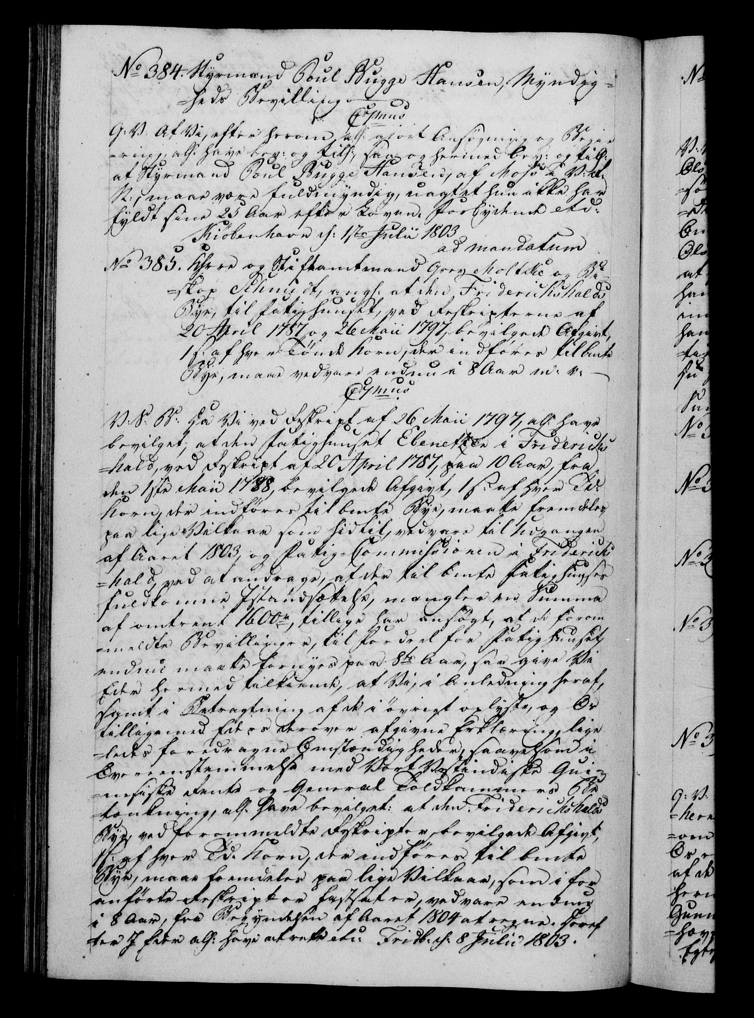 Danske Kanselli 1800-1814, RA/EA-3024/H/Hf/Hfb/Hfba/L0002: Registranter, 1802-1804, s. 162b