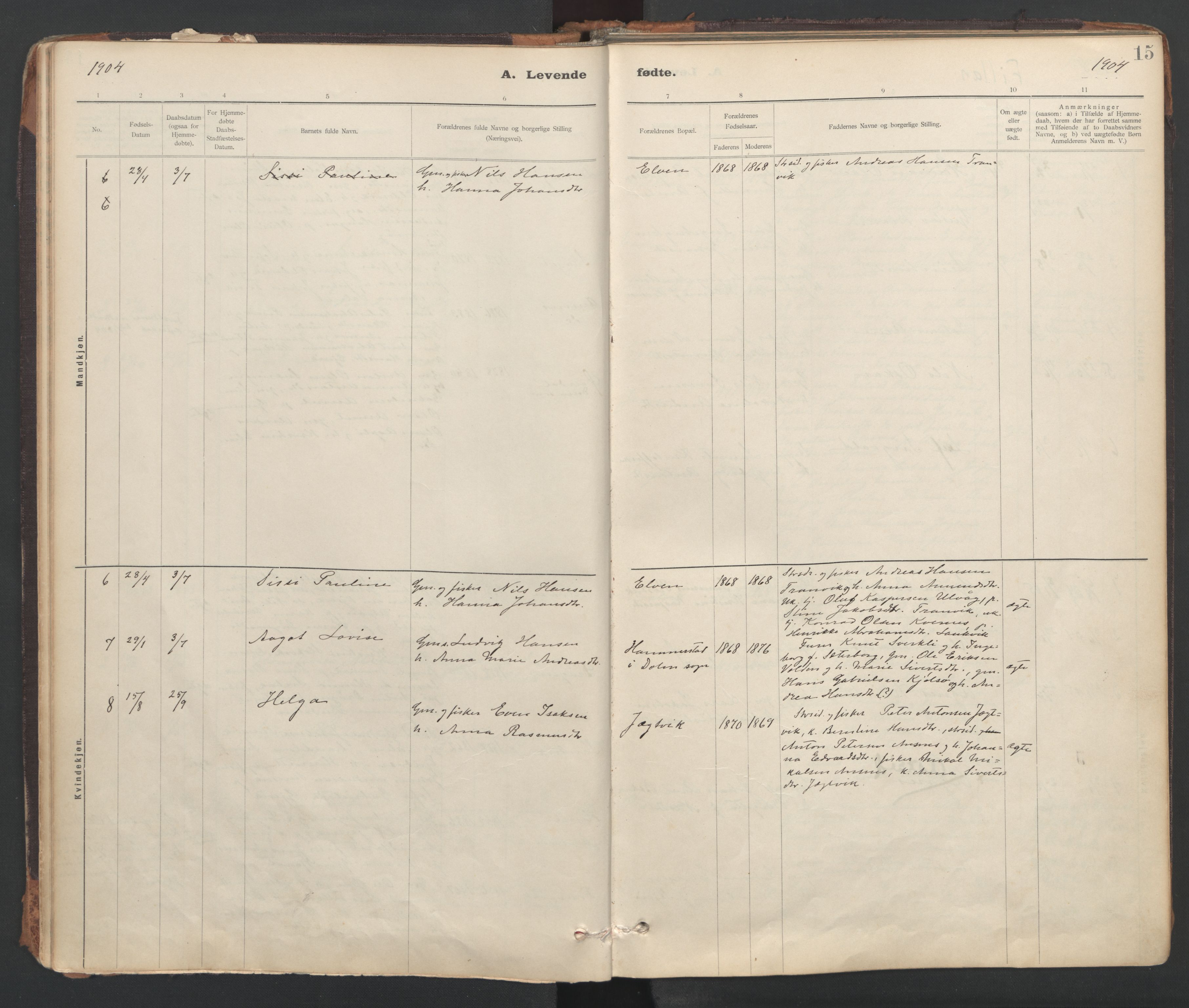 Ministerialprotokoller, klokkerbøker og fødselsregistre - Sør-Trøndelag, SAT/A-1456/637/L0559: Ministerialbok nr. 637A02, 1899-1923, s. 15