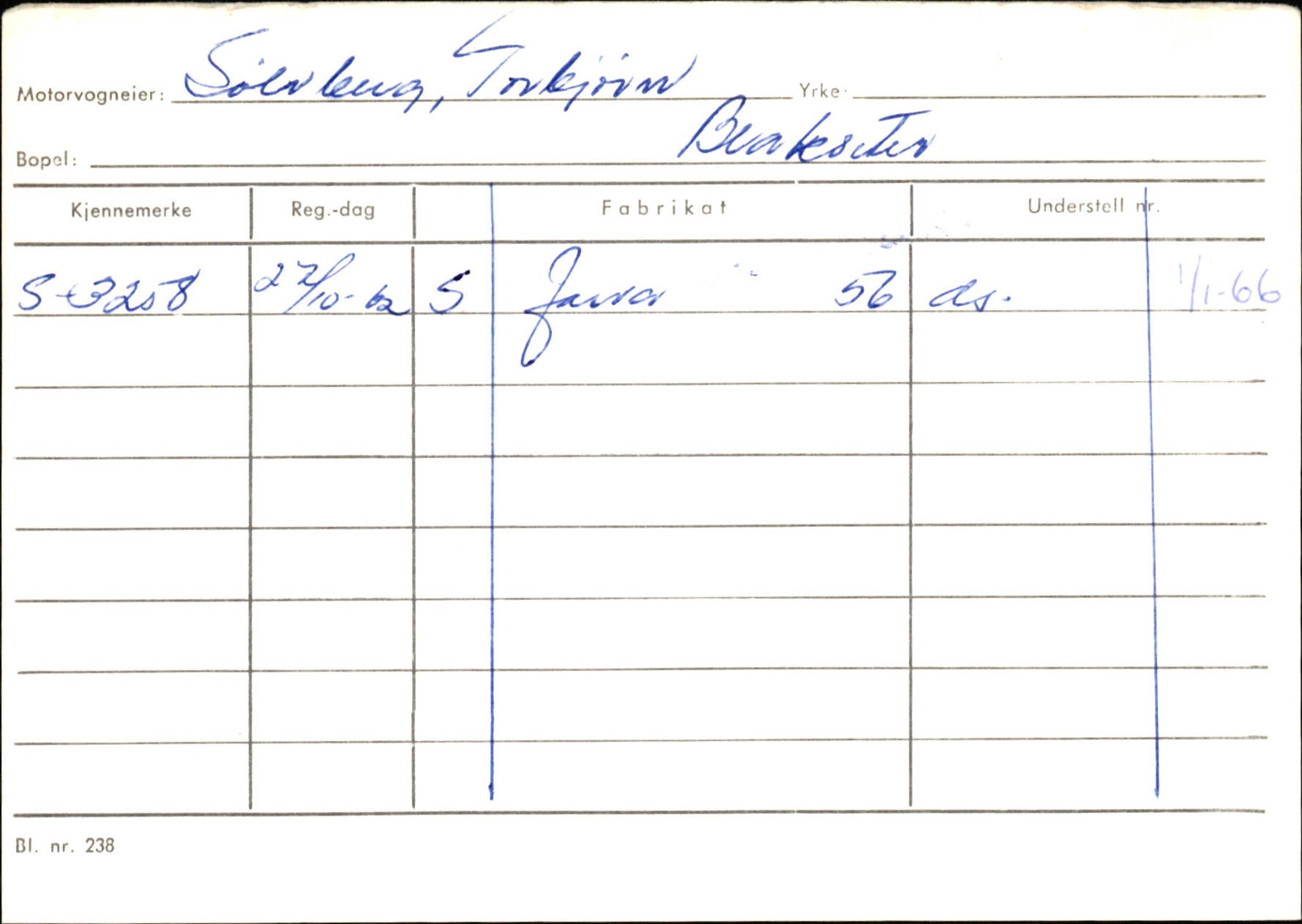 Statens vegvesen, Sogn og Fjordane vegkontor, AV/SAB-A-5301/4/F/L0131: Eigarregister Høyanger P-Å. Stryn S-Å, 1945-1975, s. 1848