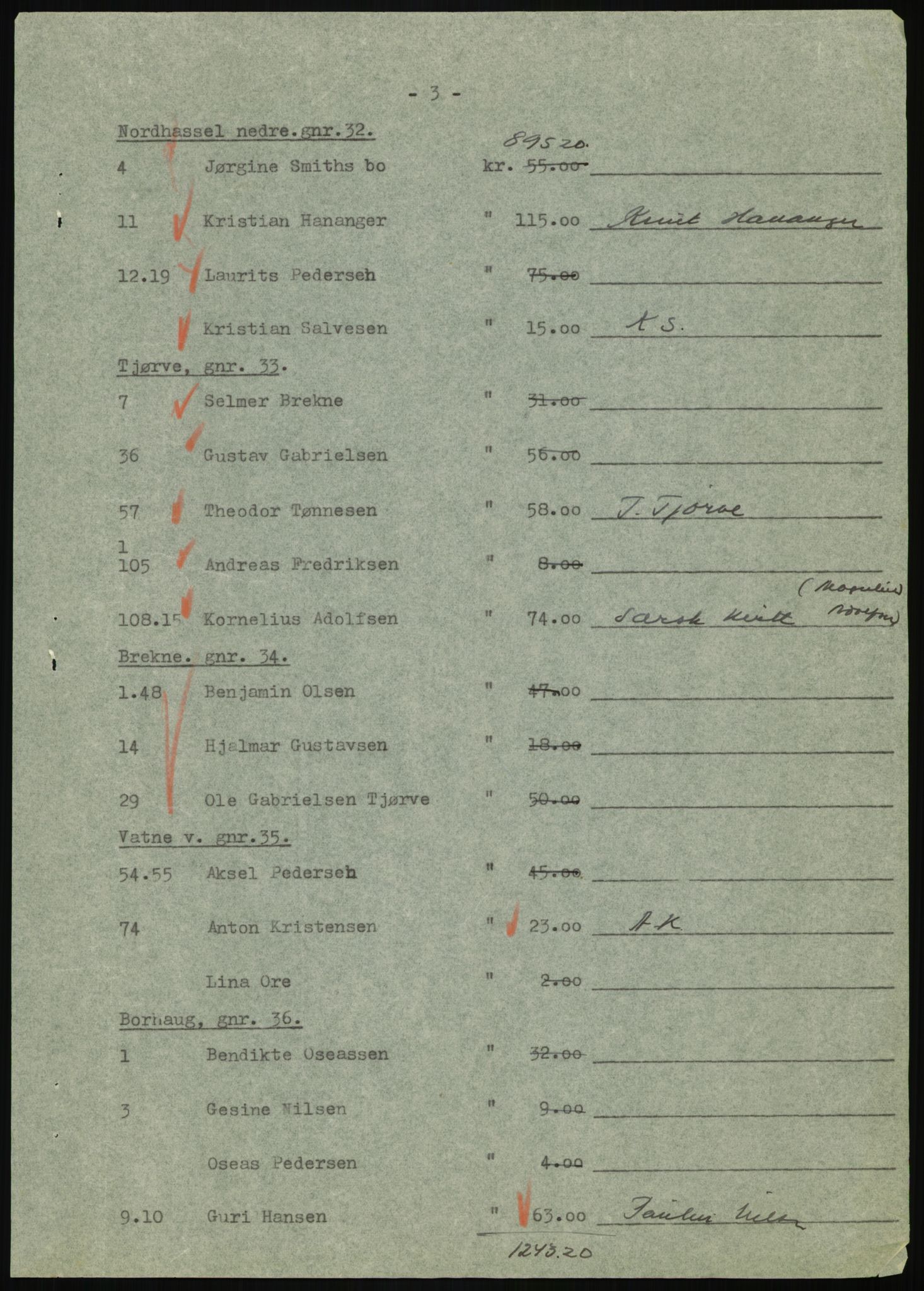 Forsvarsdepartementet, 10. kontor / Oppgjørskontoret, AV/RA-RAFA-1225/D/Db/L0180: Lista oppgjørskontor, 1942-1952, s. 933