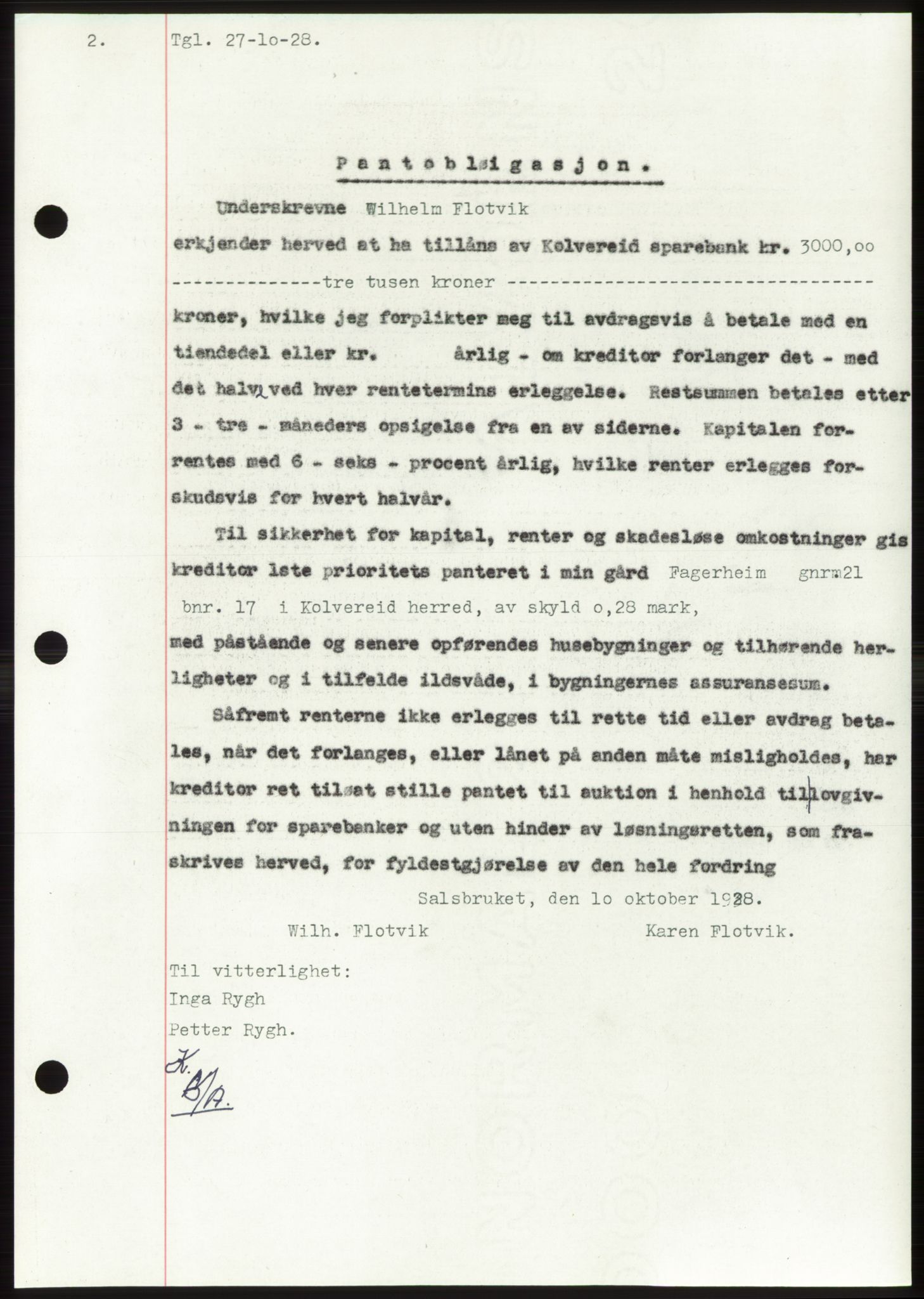 Namdal sorenskriveri, SAT/A-4133/1/2/2C: Pantebok nr. -, 1926-1930, Tingl.dato: 27.10.1928