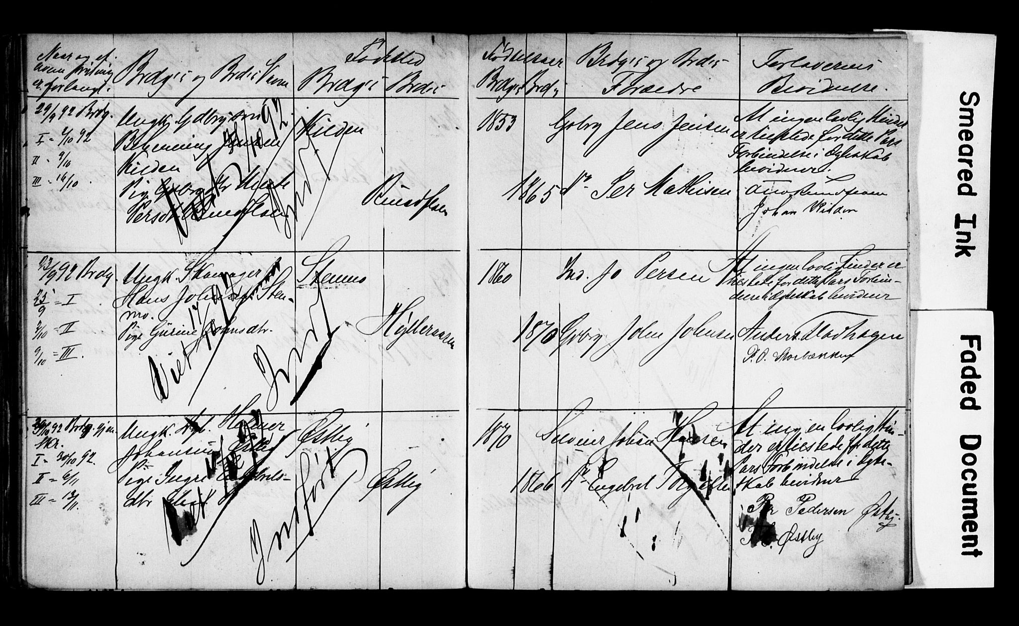 Trysil prestekontor, AV/SAH-PREST-046/I/Ie: Lysningsprotokoll nr. 1, 1882-1899
