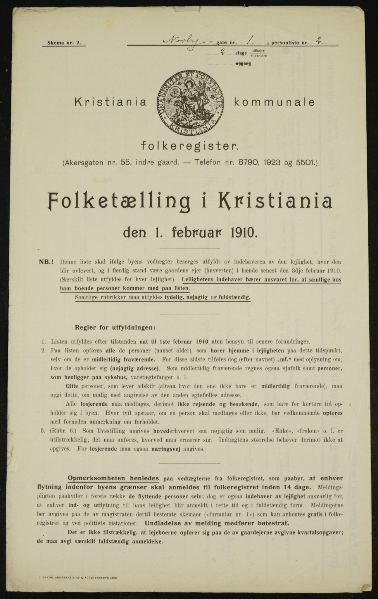 OBA, Kommunal folketelling 1.2.1910 for Kristiania, 1910, s. 68970