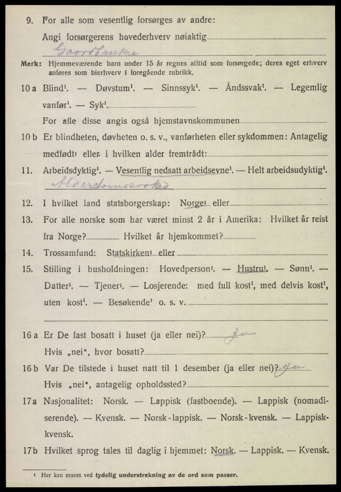 SAT, Folketelling 1920 for 1841 Fauske herred, 1920, s. 17001