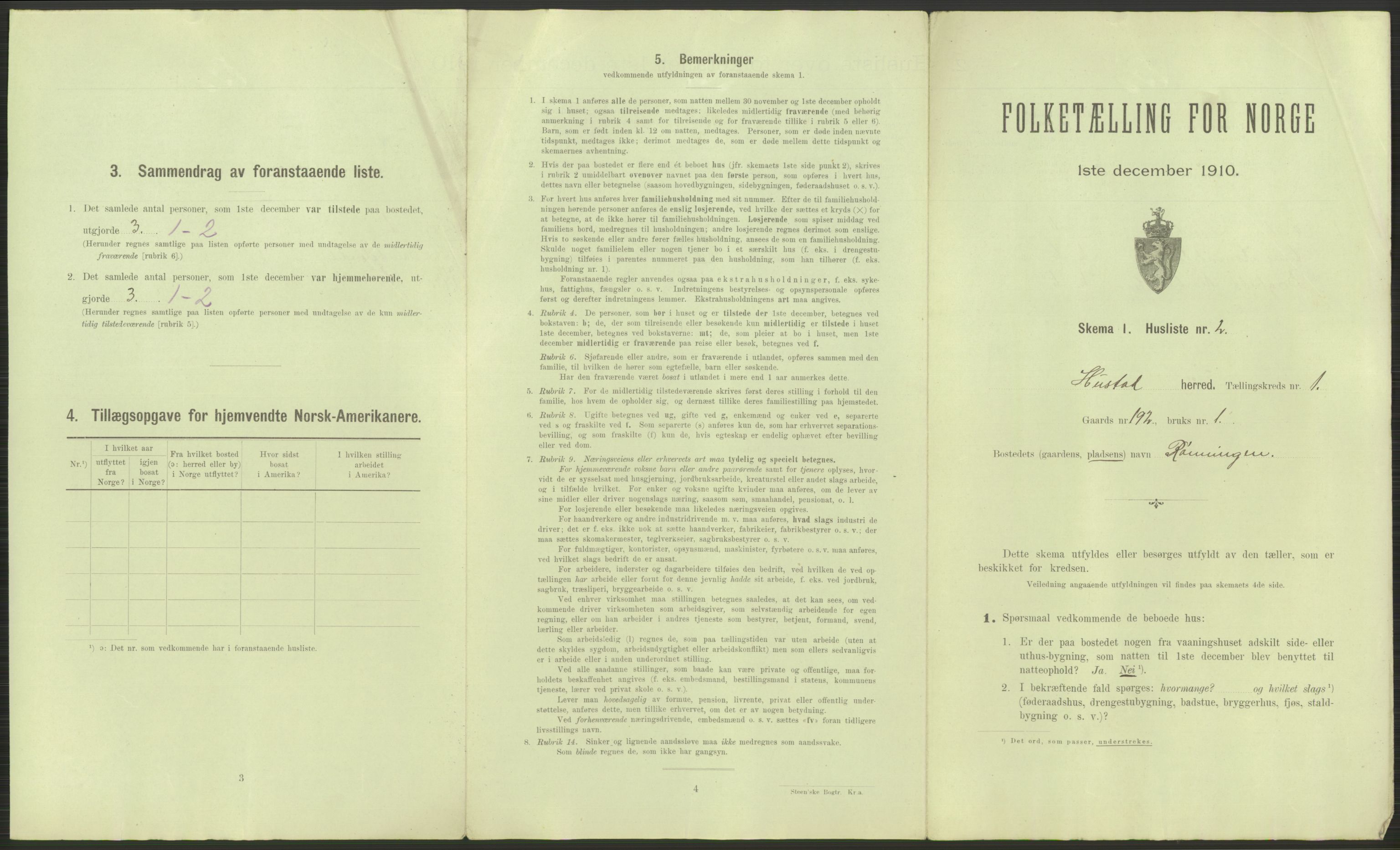 RA, Folketelling 1910 for 1728 Hustad (Sandvollan) herred, 1910, s. 17