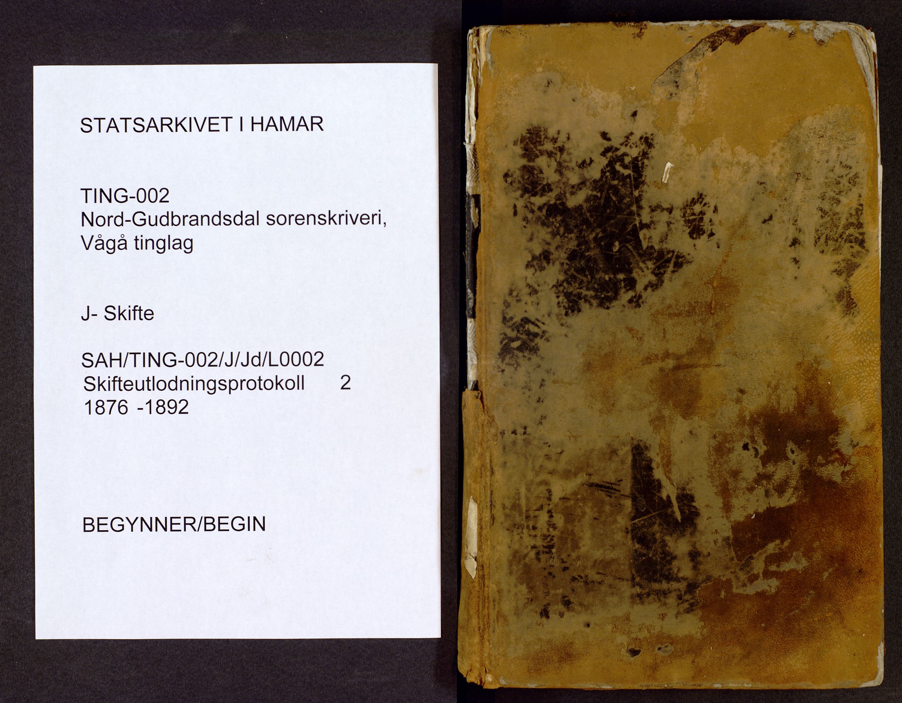 Nord-Gudbrandsdal tingrett, AV/SAH-TING-002/J/Jd/L0002: Skifteutlodningsprotokoll, 1876-1892