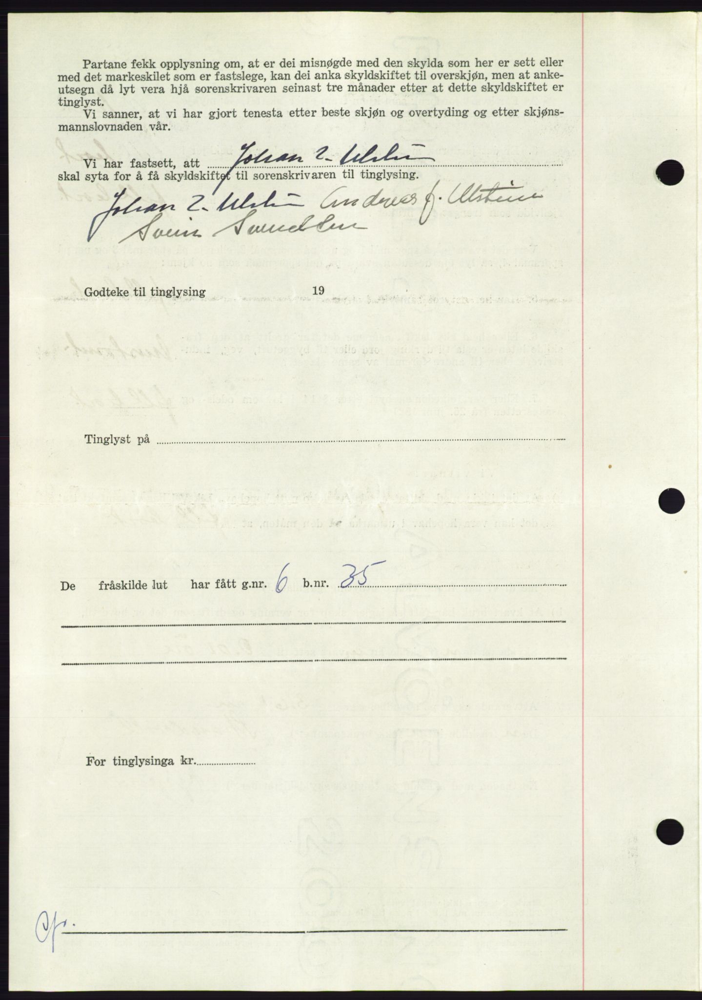Søre Sunnmøre sorenskriveri, AV/SAT-A-4122/1/2/2C/L0092: Pantebok nr. 18A, 1952-1952, Dagboknr: 929/1952