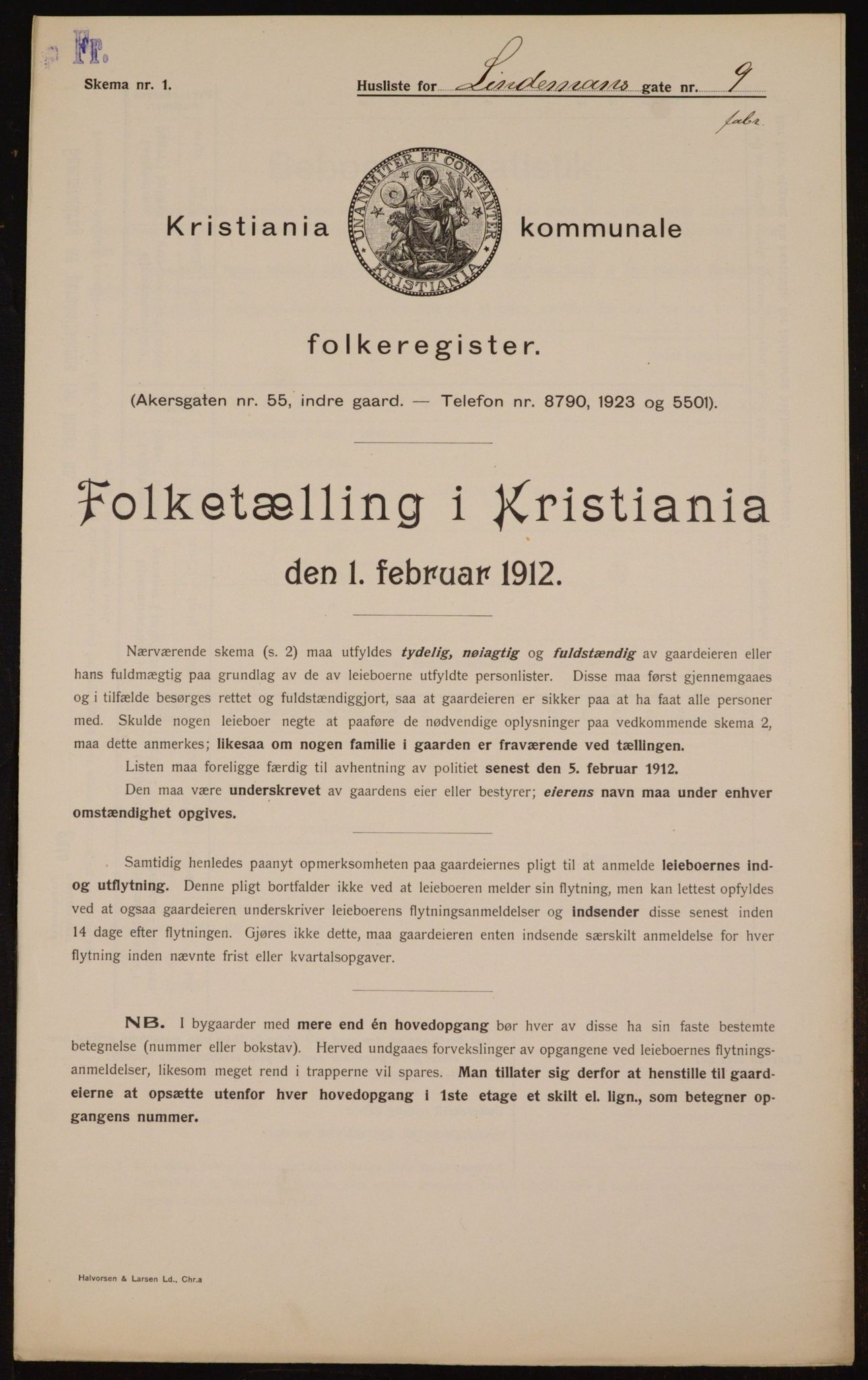 OBA, Kommunal folketelling 1.2.1912 for Kristiania, 1912, s. 58041