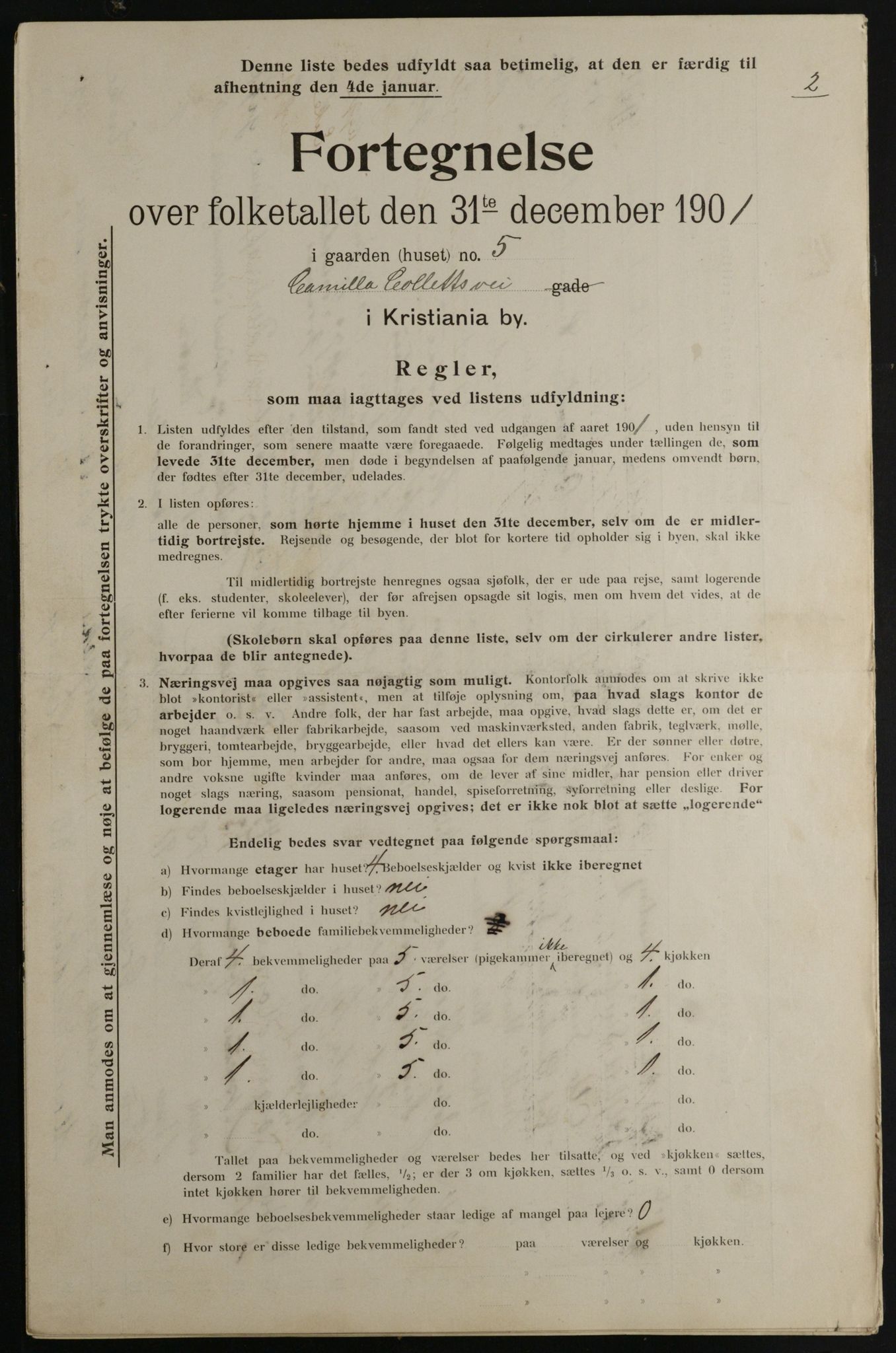 OBA, Kommunal folketelling 31.12.1901 for Kristiania kjøpstad, 1901, s. 1903