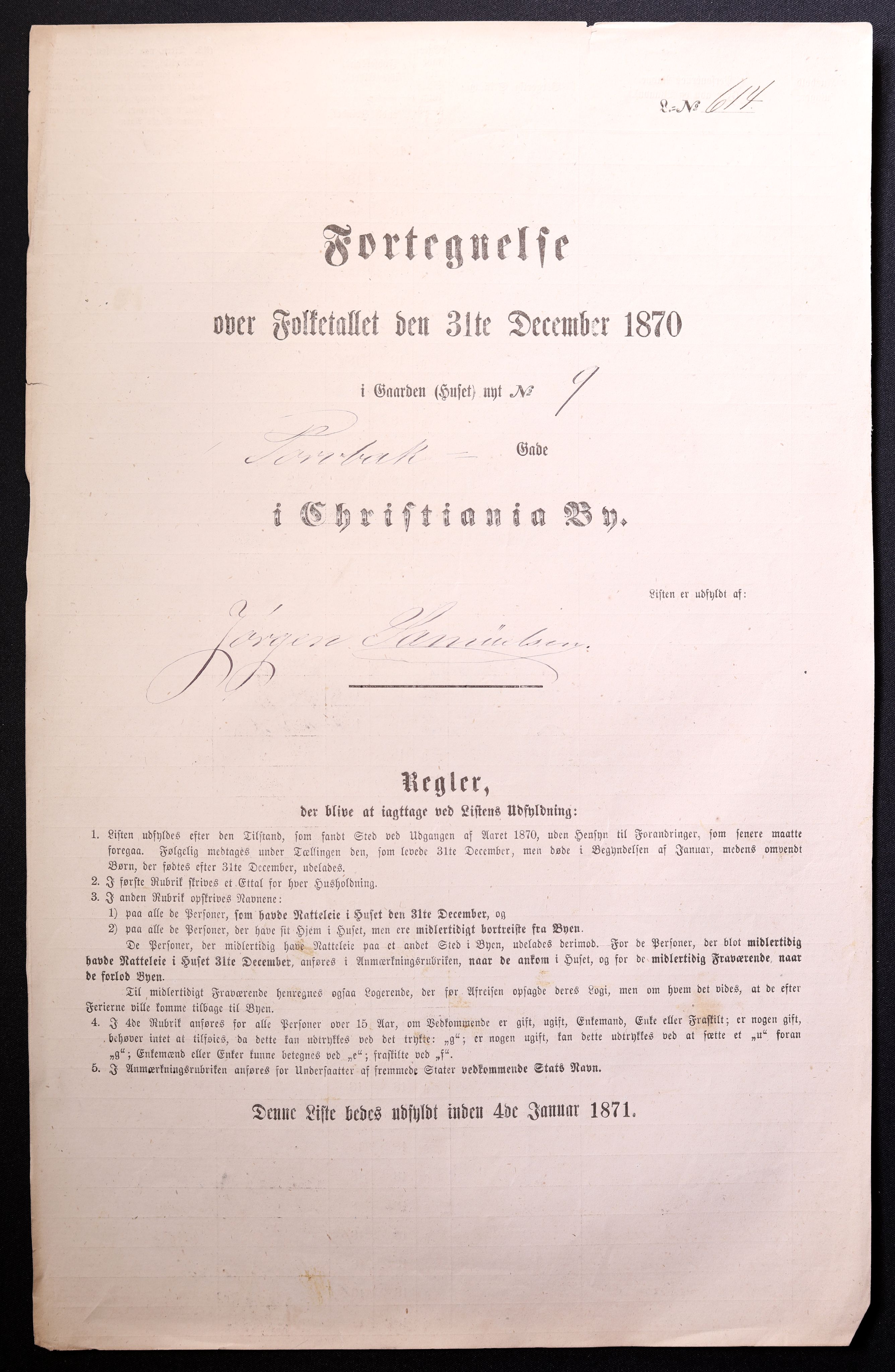 RA, Folketelling 1870 for 0301 Kristiania kjøpstad, 1870, s. 4354