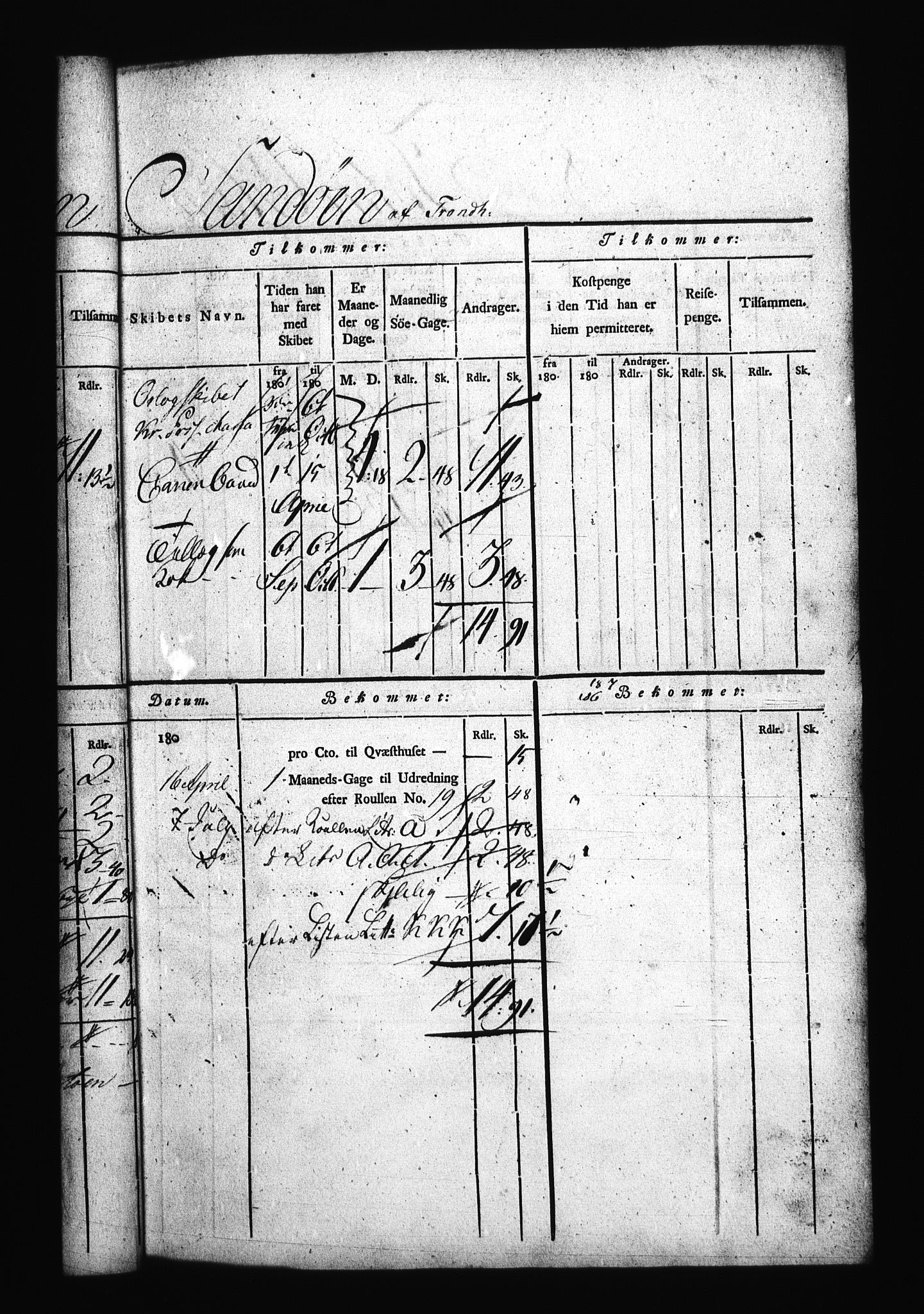 Sjøetaten, AV/RA-EA-3110/F/L0326: Trondheim distrikt, bind 3, 1801