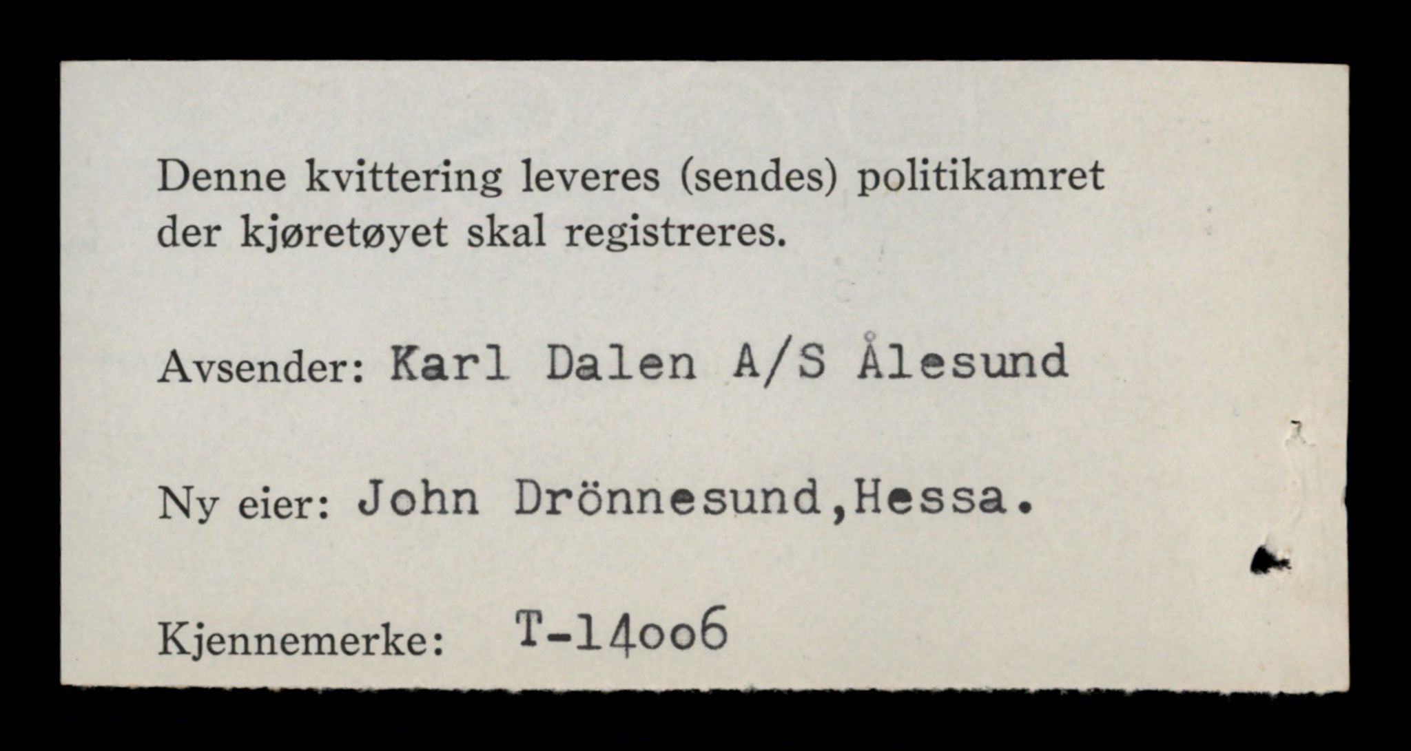 Møre og Romsdal vegkontor - Ålesund trafikkstasjon, AV/SAT-A-4099/F/Fe/L0042: Registreringskort for kjøretøy T 13906 - T 14079, 1927-1998, s. 1410