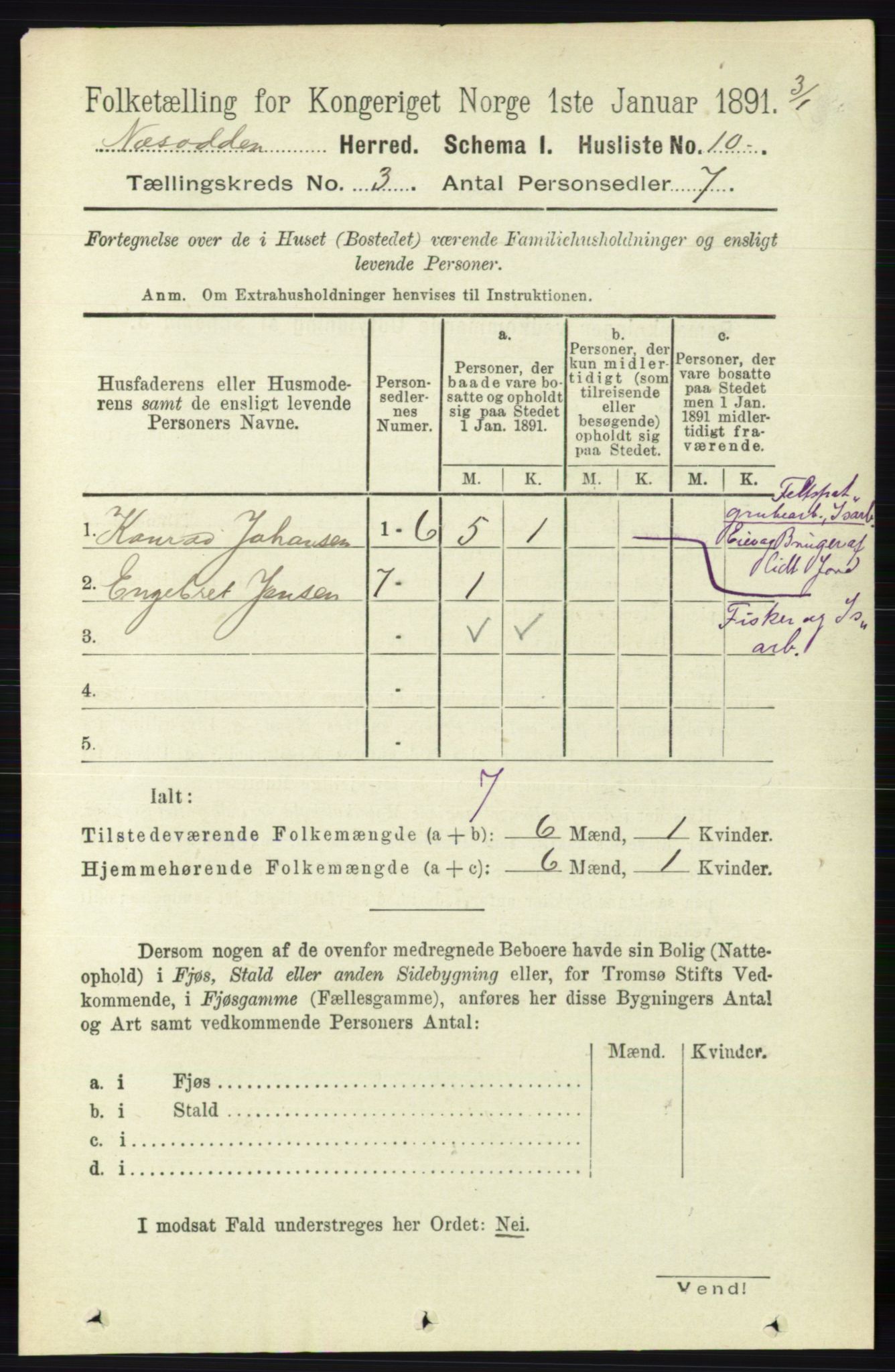 RA, Folketelling 1891 for 0216 Nesodden herred, 1891, s. 975