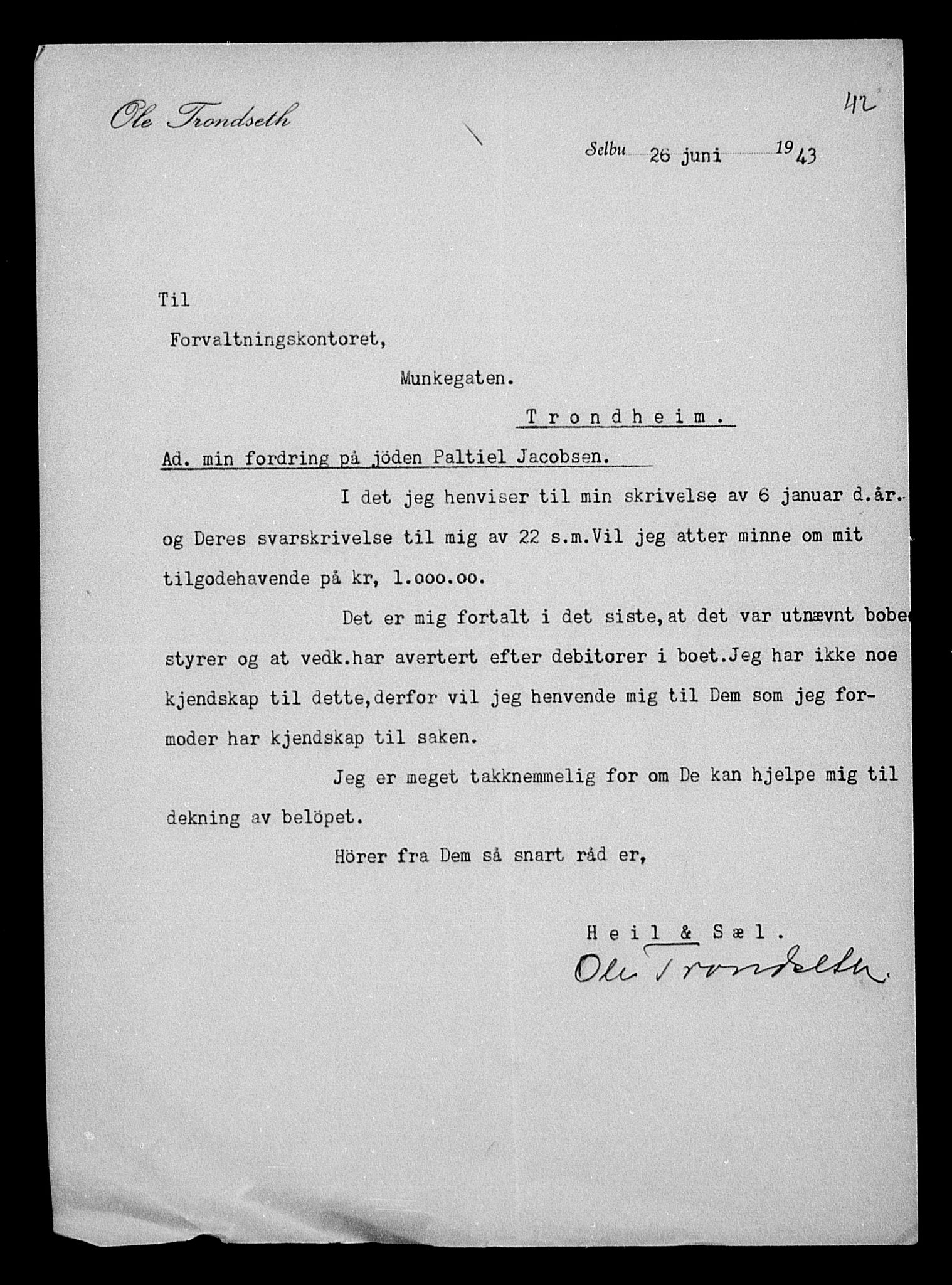 Justisdepartementet, Tilbakeføringskontoret for inndratte formuer, AV/RA-S-1564/H/Hc/Hca/L0899: --, 1945-1947, s. 70