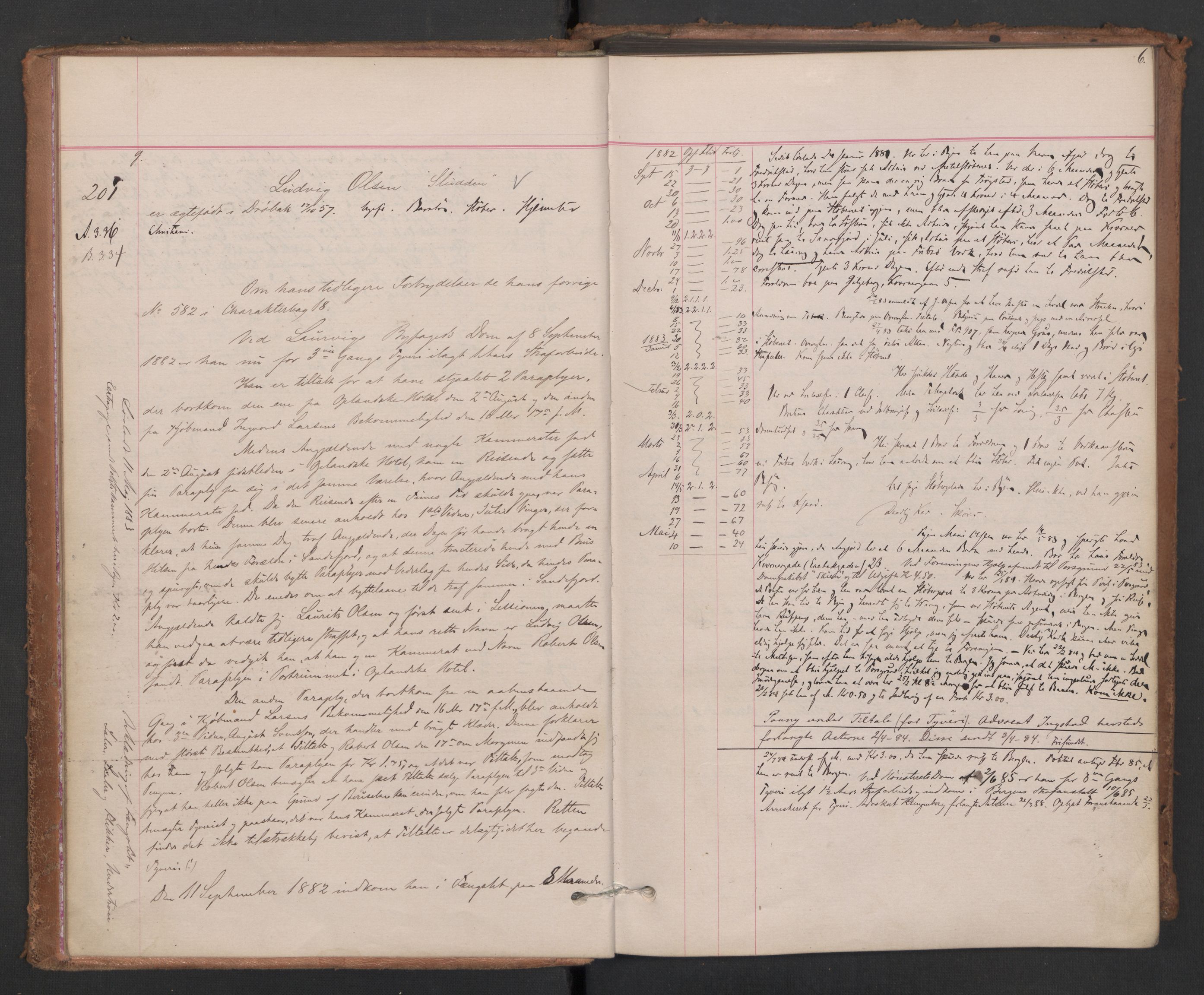 Botsfengslet, AV/RA-S-1539/D/Db/Dbb/L0021: 196g - 484g, 1882-1884, s. 6