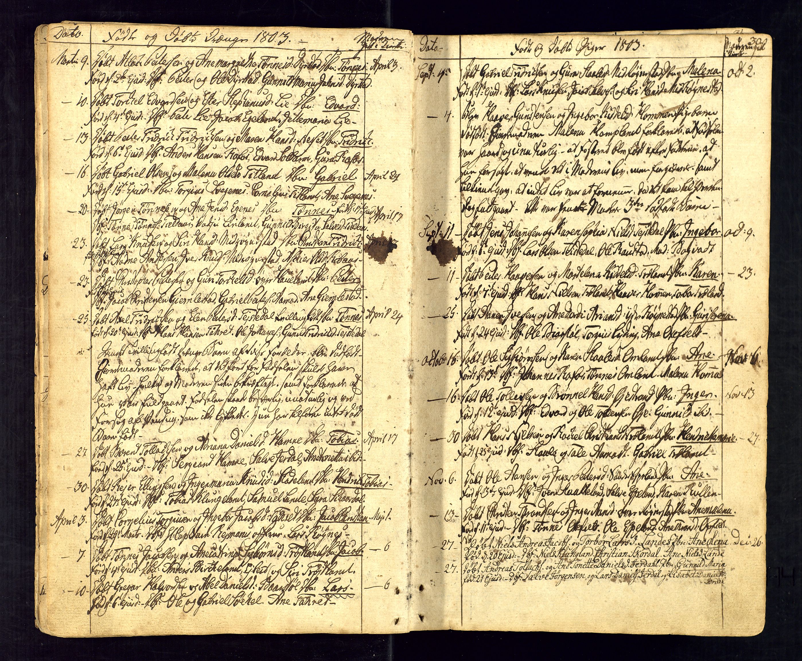 Kvinesdal sokneprestkontor, AV/SAK-1111-0026/F/Fa/Fab/L0002: Ministerialbok nr. A 2, 1789-1815, s. 30