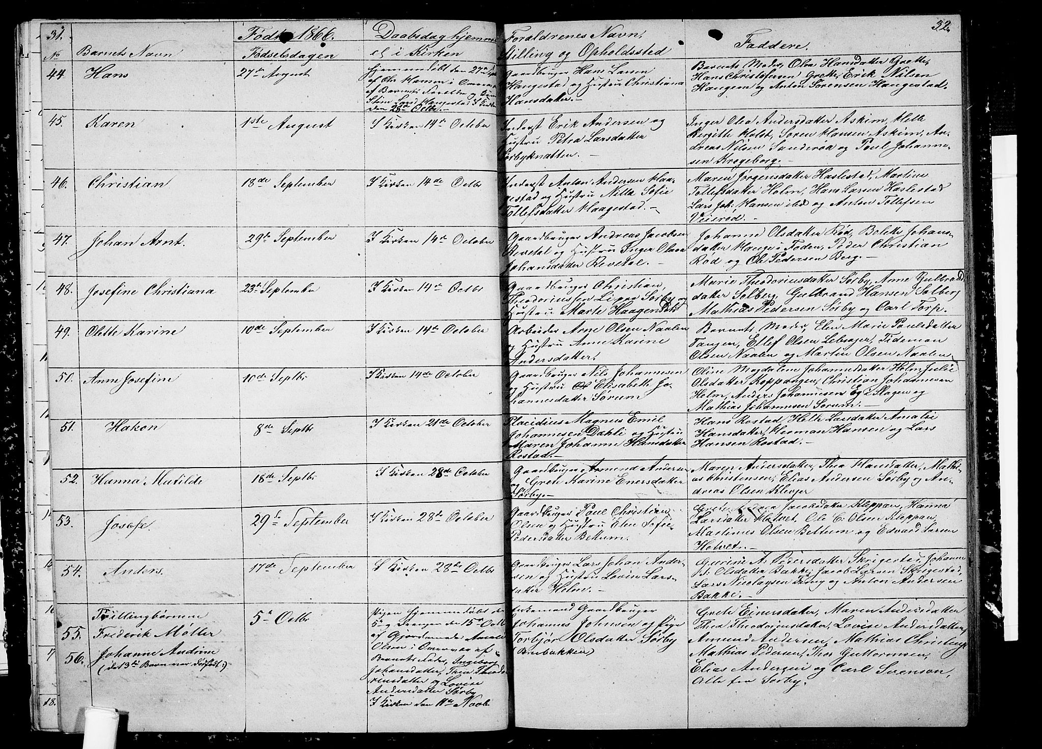 Våle kirkebøker, AV/SAKO-A-334/G/Ga/L0003: Klokkerbok nr. I 3, 1863-1874, s. 31-32