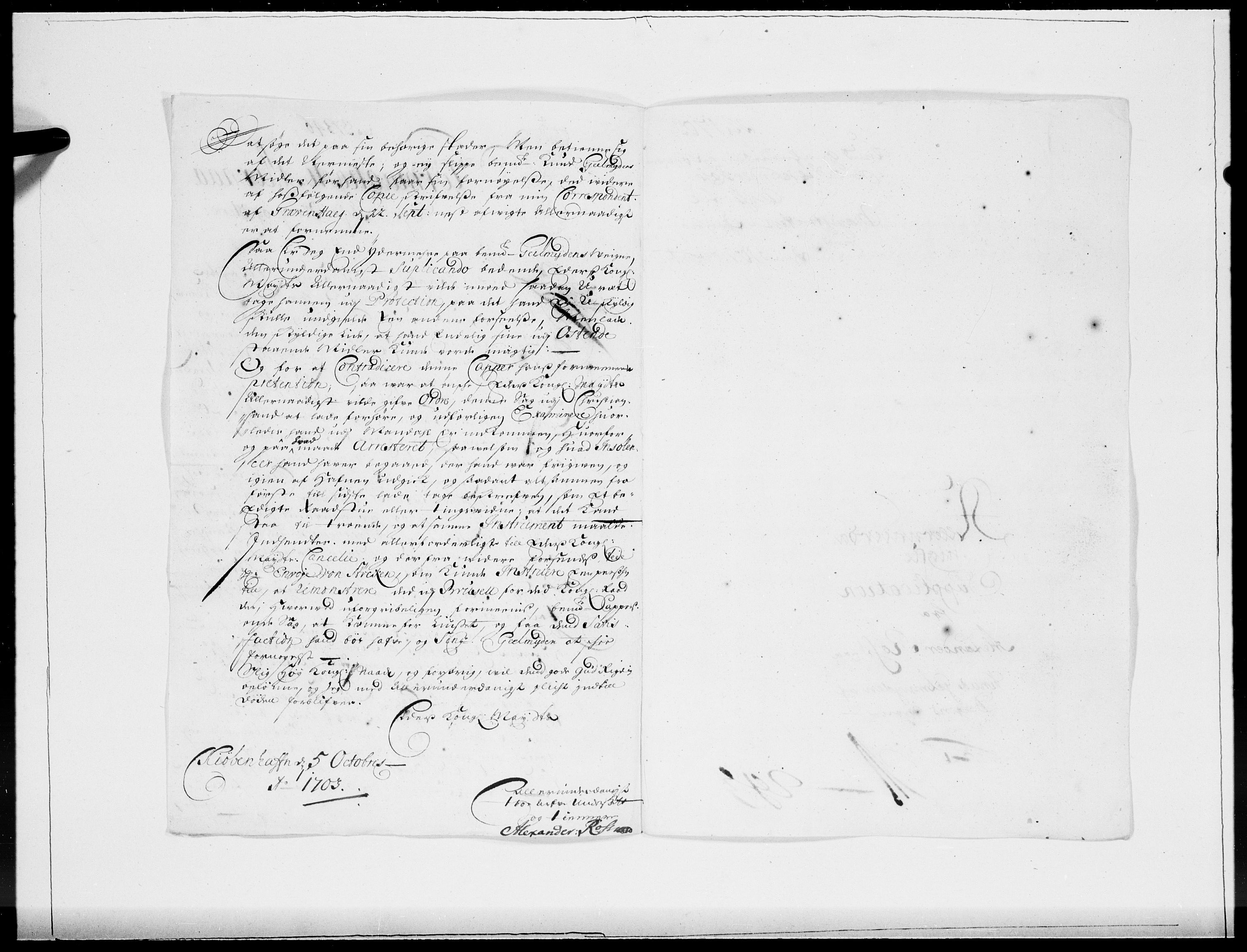 Danske Kanselli 1572-1799, AV/RA-EA-3023/F/Fc/Fcc/Fcca/L0054: Norske innlegg 1572-1799, 1703, s. 484