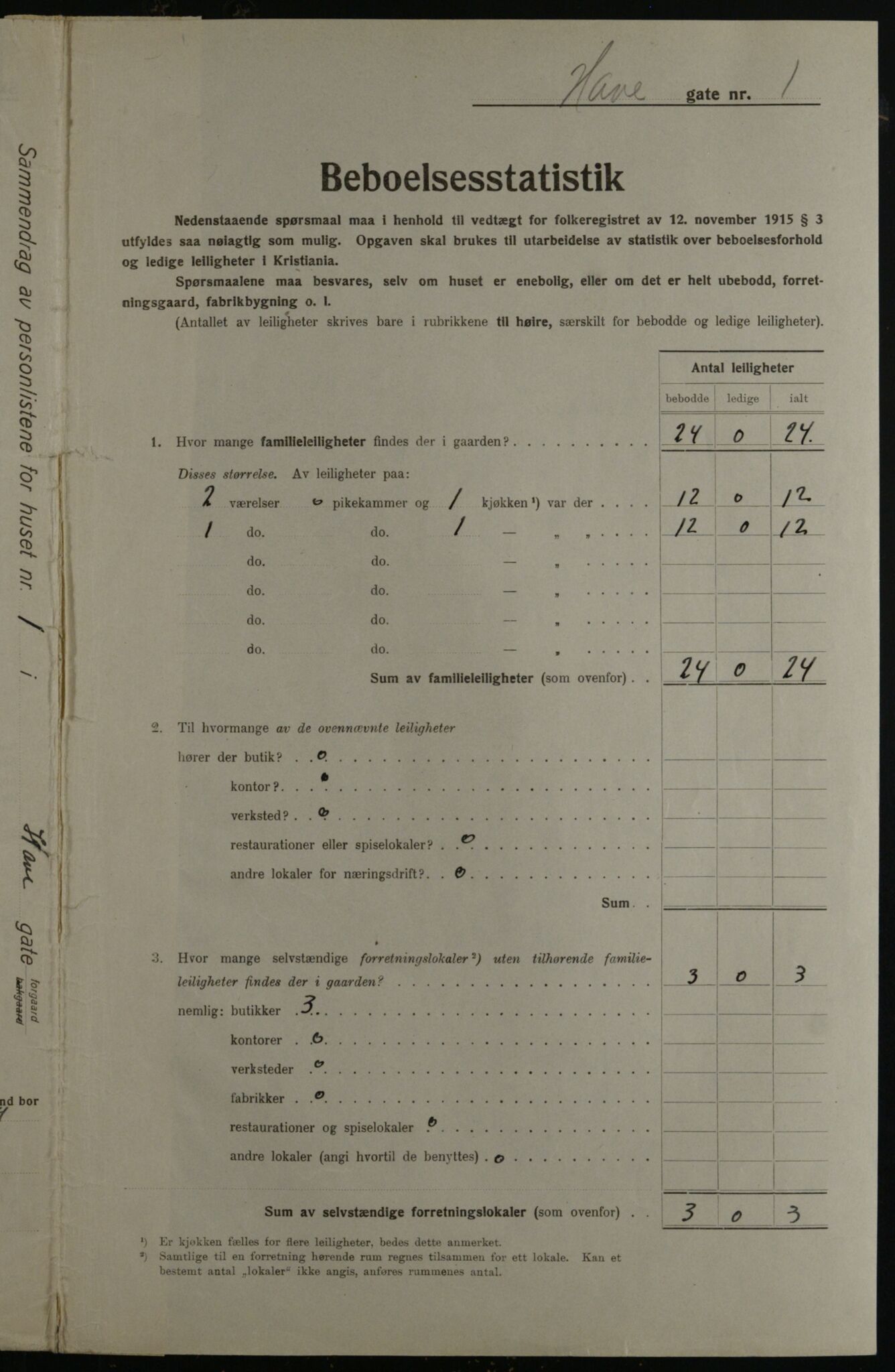 OBA, Kommunal folketelling 1.12.1923 for Kristiania, 1923, s. 37345