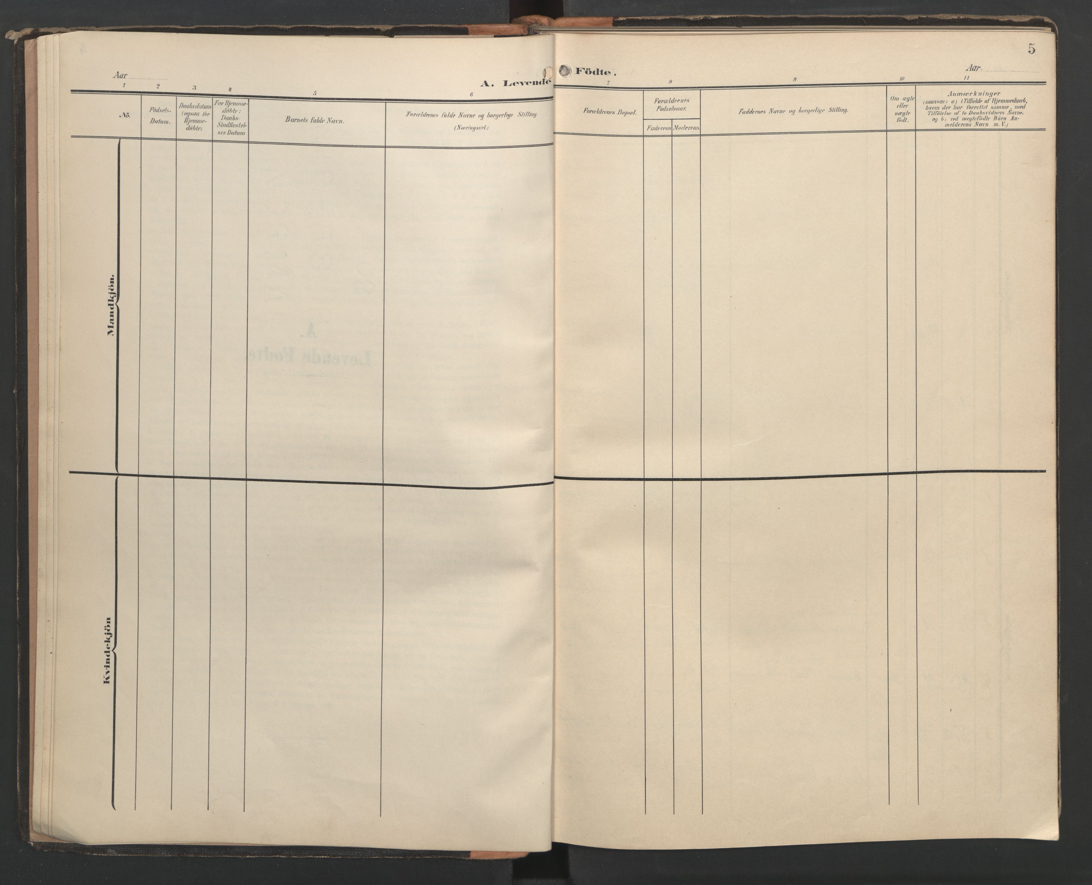 Ministerialprotokoller, klokkerbøker og fødselsregistre - Møre og Romsdal, SAT/A-1454/556/L0677: Klokkerbok nr. 556C01, 1907-1953, s. 5