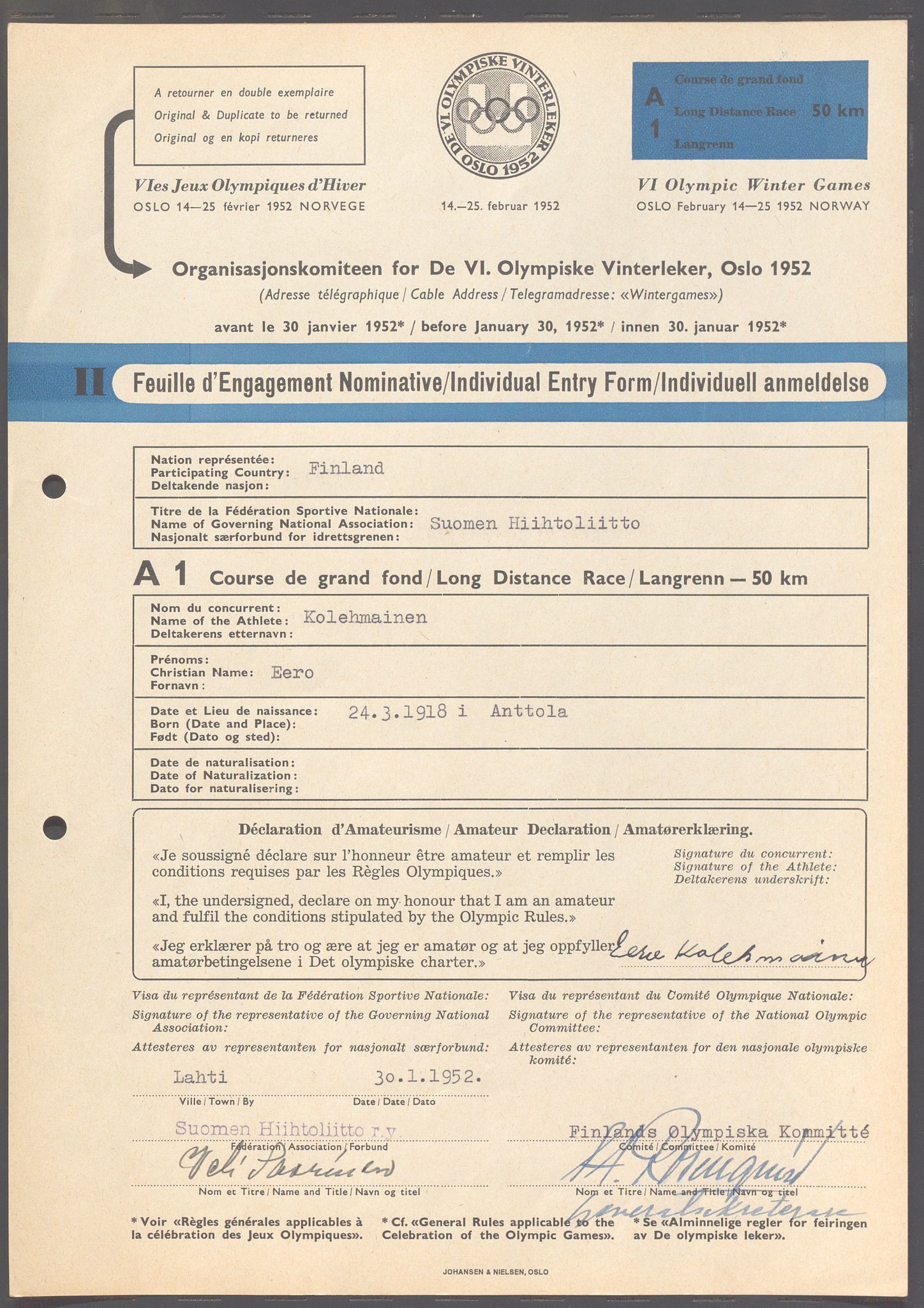 Organisasjonskomiteen for de VI. olympiske vinterleker, OBA/A-20130/H/Ha, 1951-1952, s. 16