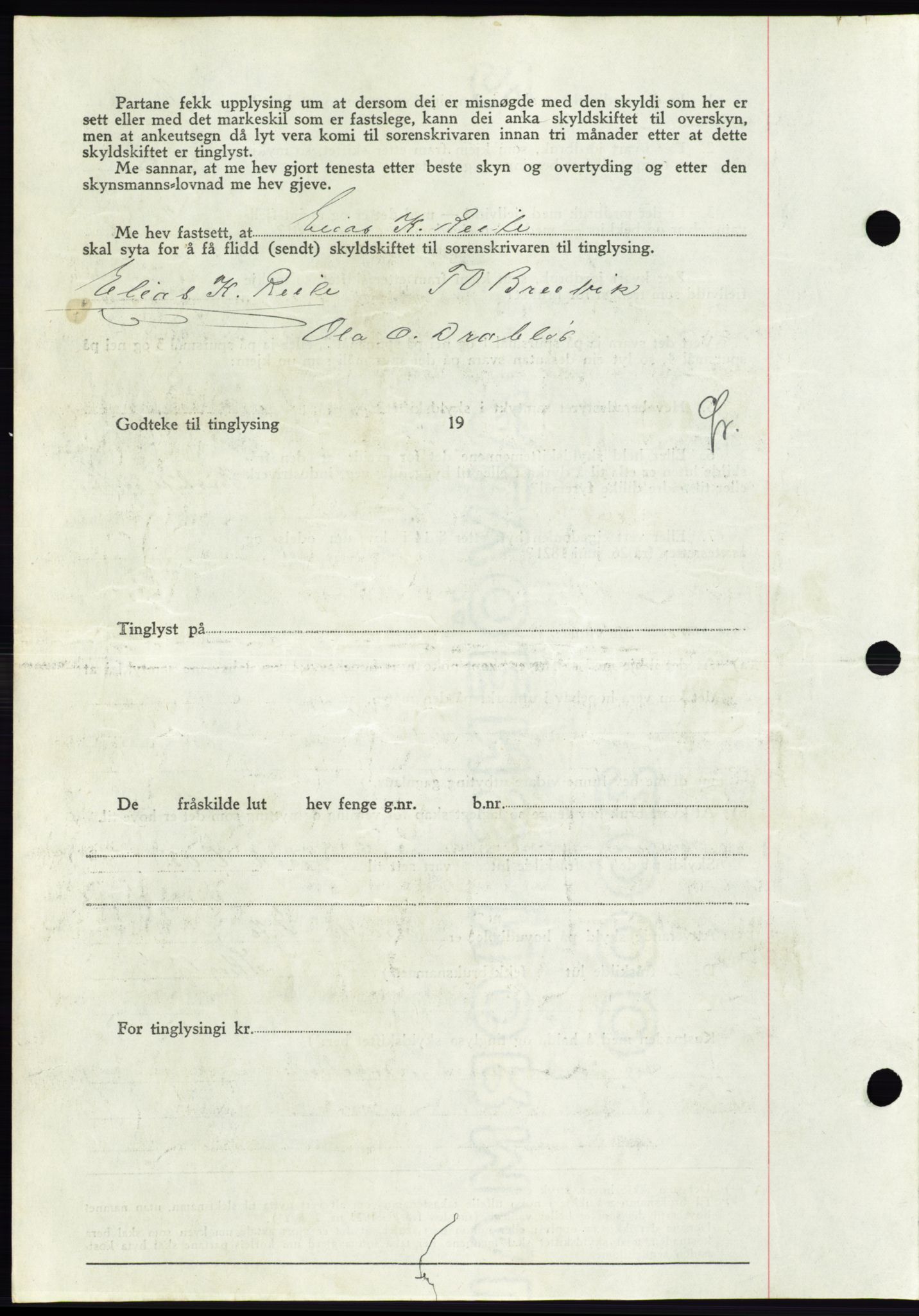 Søre Sunnmøre sorenskriveri, AV/SAT-A-4122/1/2/2C/L0064: Pantebok nr. 58, 1937-1938, Dagboknr: 1698/1937