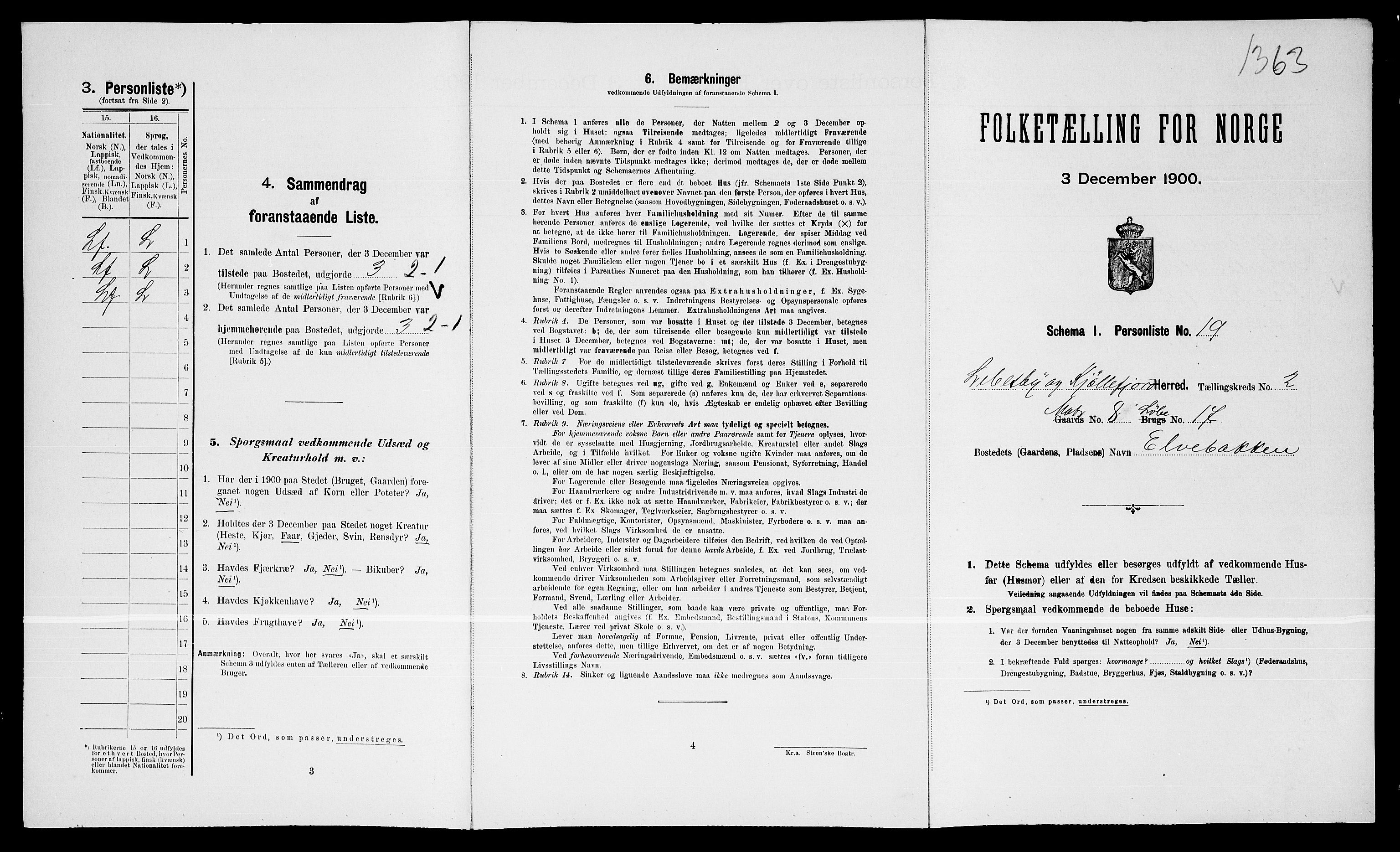 SATØ, Folketelling 1900 for 2022 Lebesby herred, 1900, s. 148