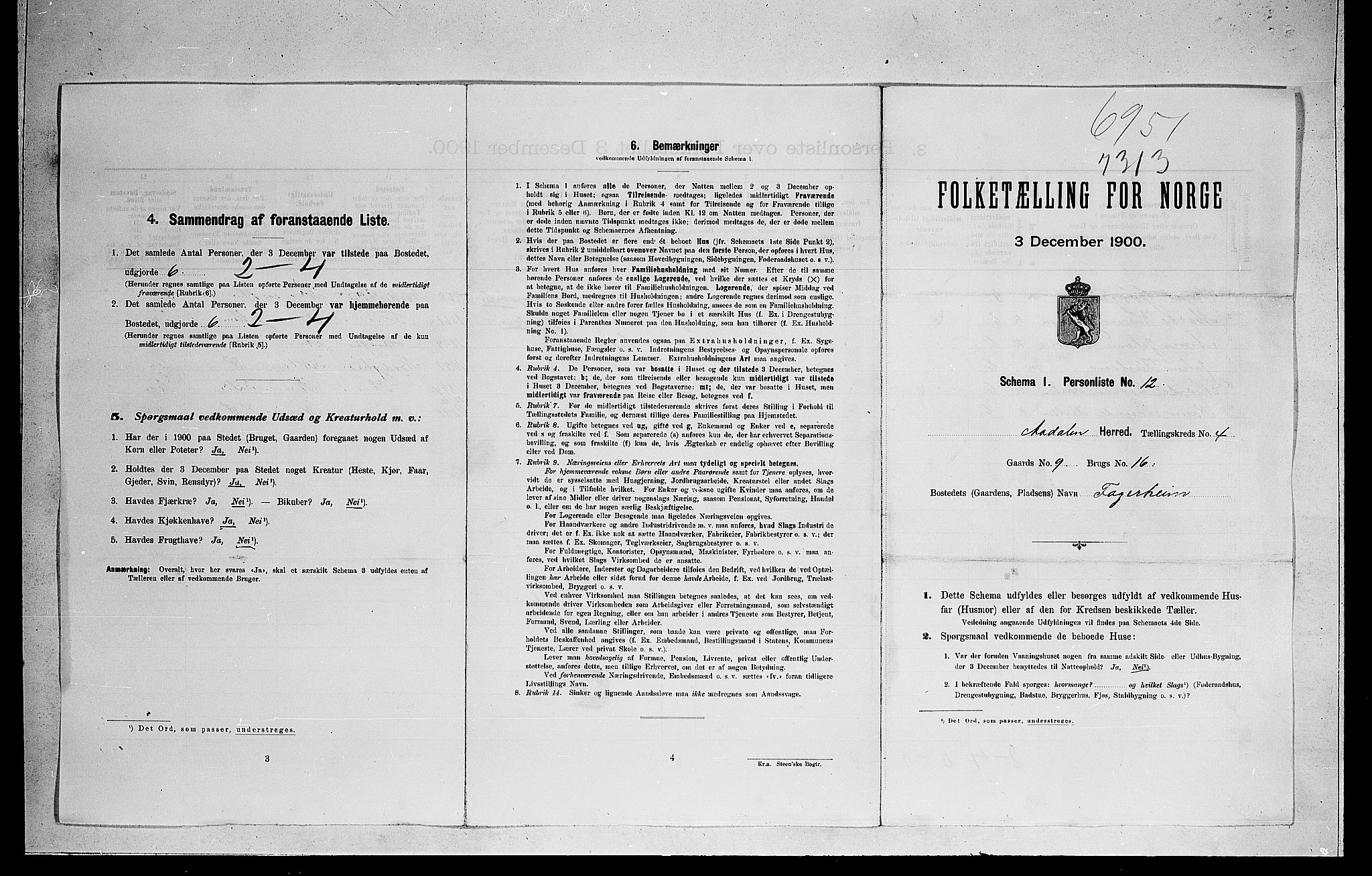 RA, Folketelling 1900 for 0614 Ådal herred, 1900, s. 46