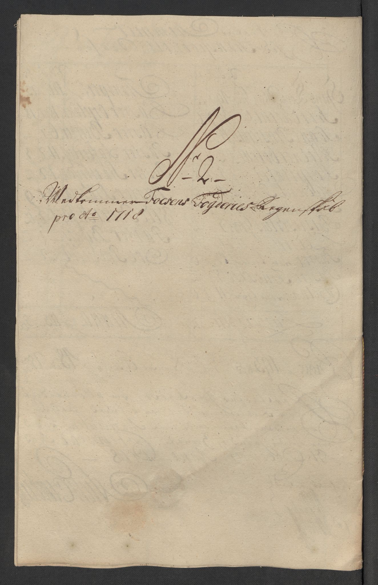 Rentekammeret inntil 1814, Reviderte regnskaper, Fogderegnskap, AV/RA-EA-4092/R57/L3866: Fogderegnskap Fosen, 1718, s. 79