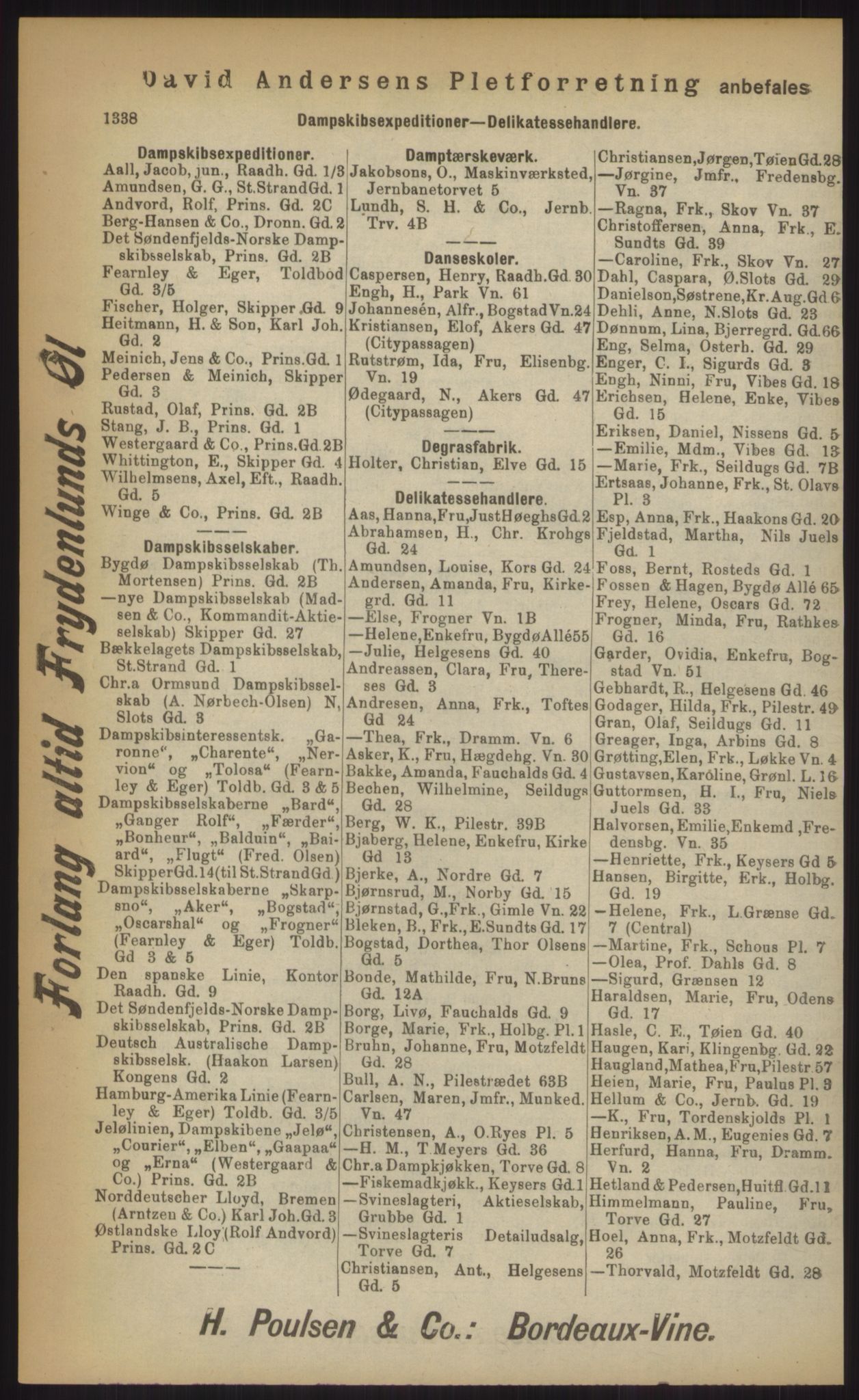 Kristiania/Oslo adressebok, PUBL/-, 1903, s. 1338