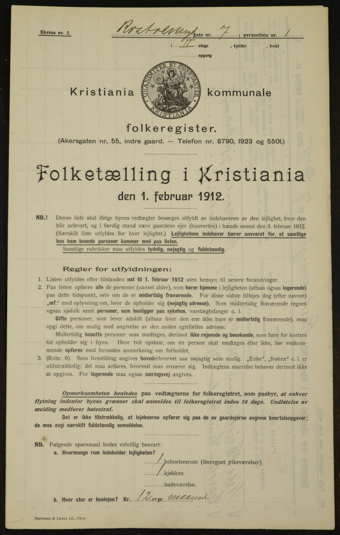 OBA, Kommunal folketelling 1.2.1912 for Kristiania, 1912, s. 84702