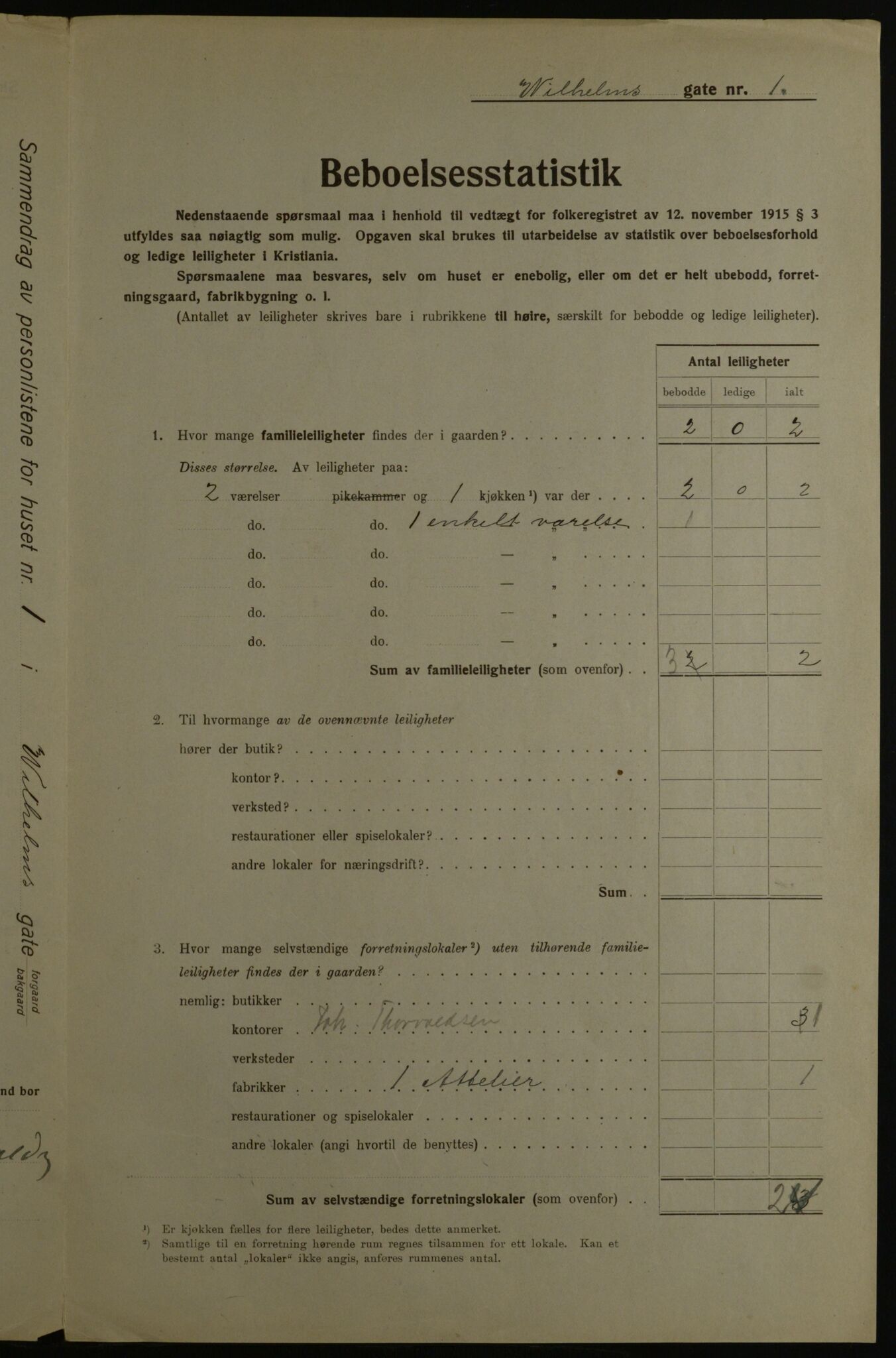 OBA, Kommunal folketelling 1.12.1923 for Kristiania, 1923, s. 141438