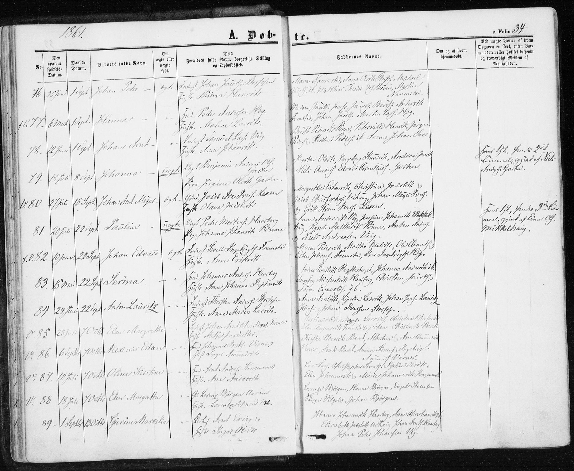 Ministerialprotokoller, klokkerbøker og fødselsregistre - Sør-Trøndelag, SAT/A-1456/659/L0737: Ministerialbok nr. 659A07, 1857-1875, s. 34
