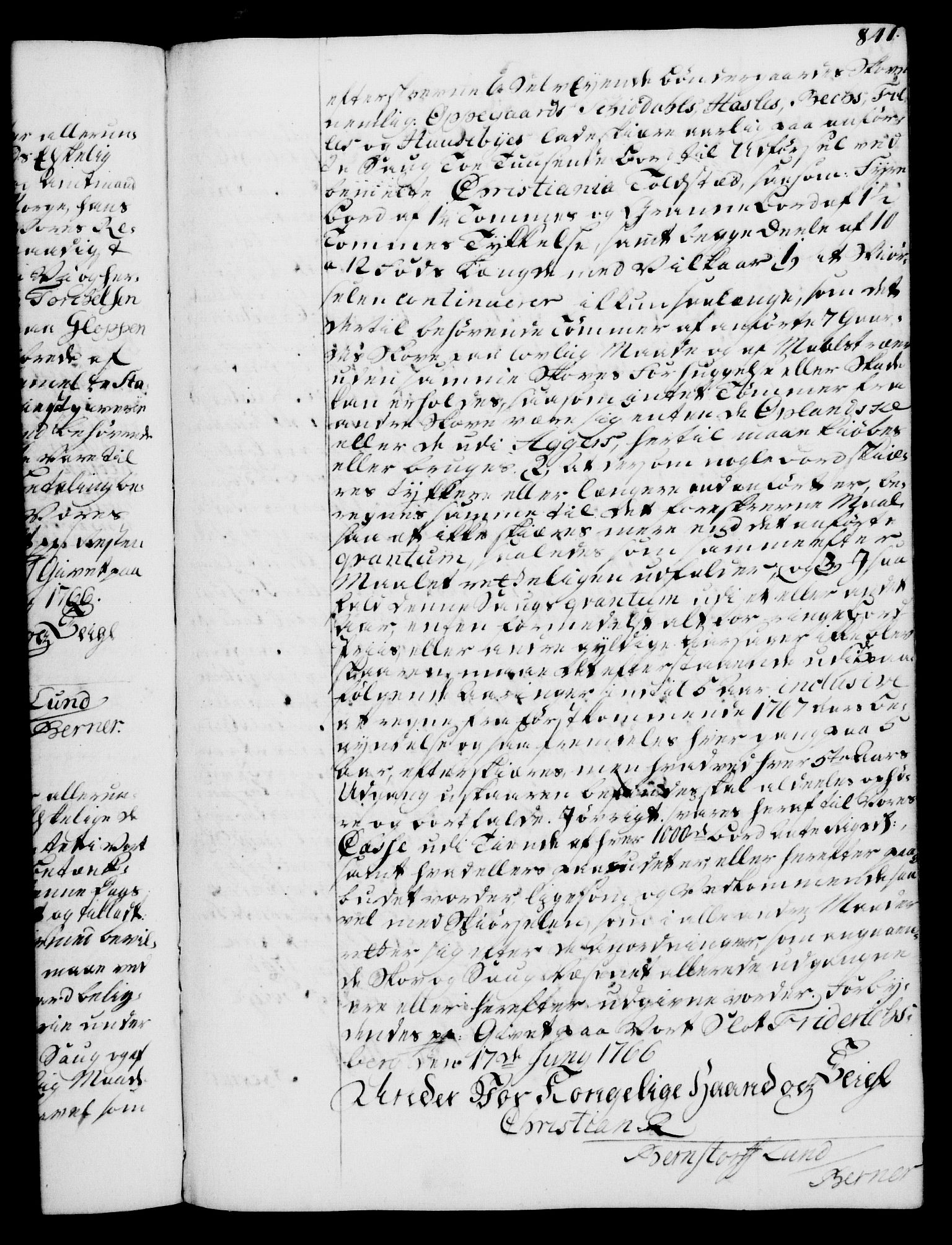 Rentekammeret, Kammerkanselliet, RA/EA-3111/G/Gg/Gga/L0007: Norsk ekspedisjonsprotokoll med register (merket RK 53.7), 1759-1768, s. 841